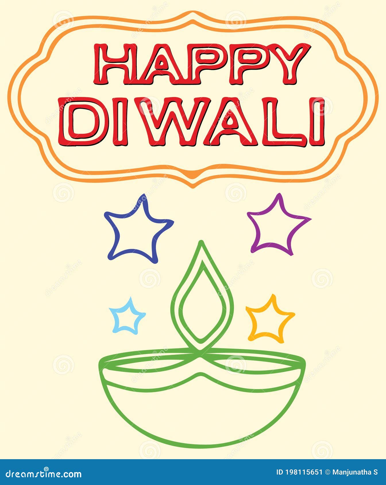 Colorful and easy Diwali Card - HNDMD Blog