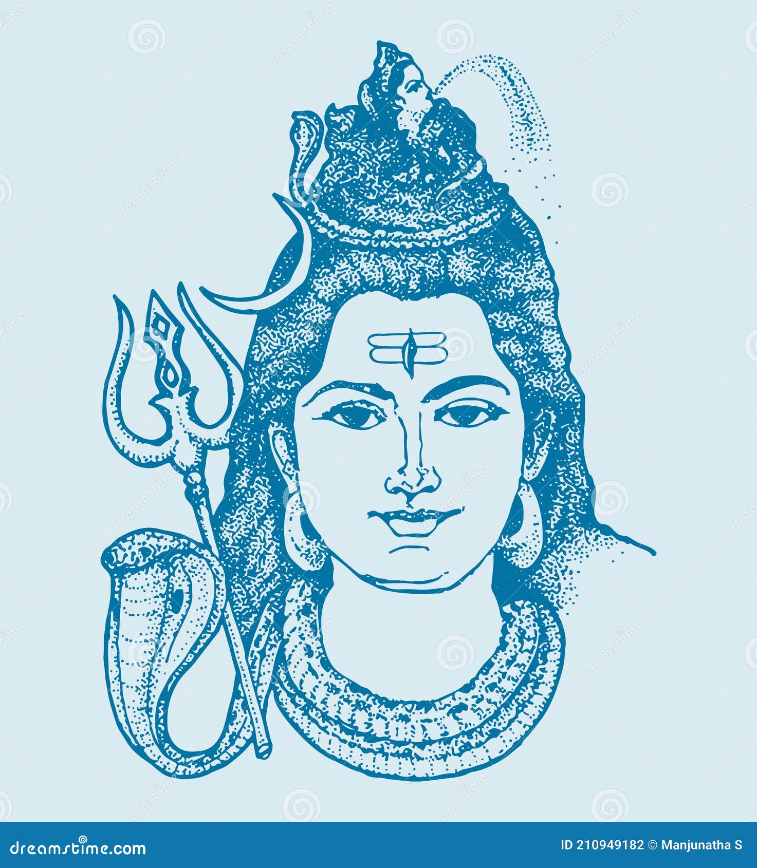 Hand Draw Hindu Lord Shiva Sketch Indian God Maha Shivratri Stock Vector by  ©Harryarts 546868604