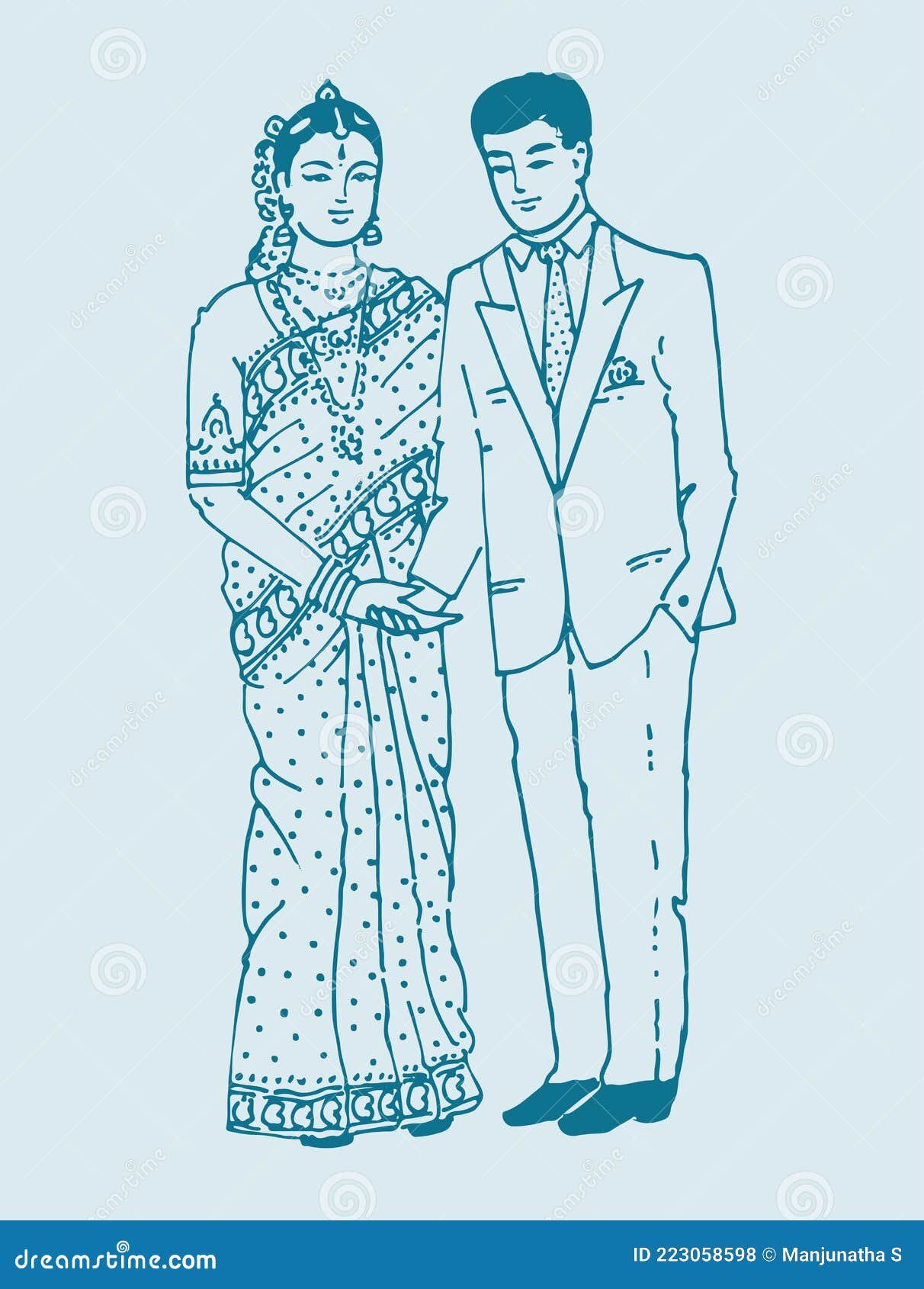 bengali cute couple ❤ | Cute couple art, Bengali art, Cute couple drawings