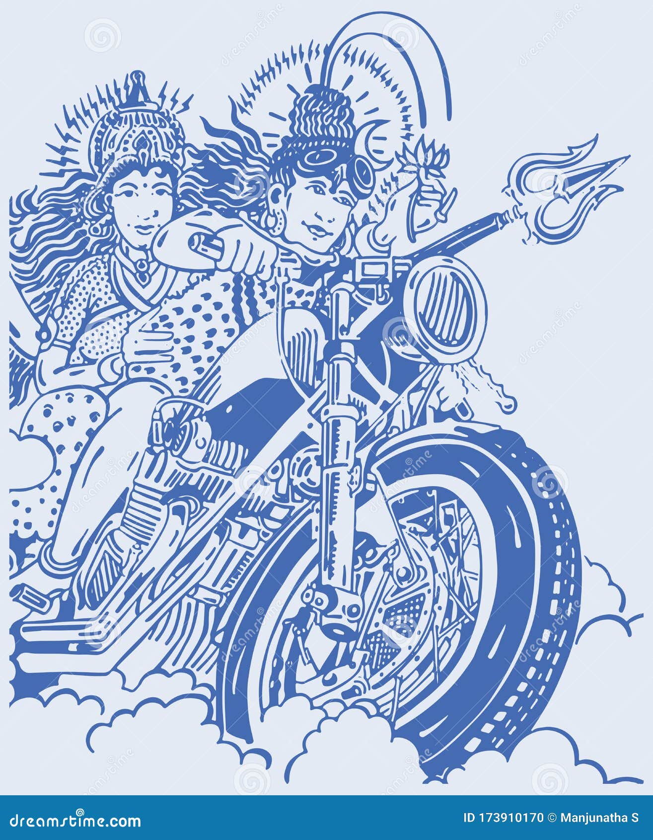 Art on Sketchbook  by Megha Chhatbar Graphite Pencil Sketch Lord Shiva