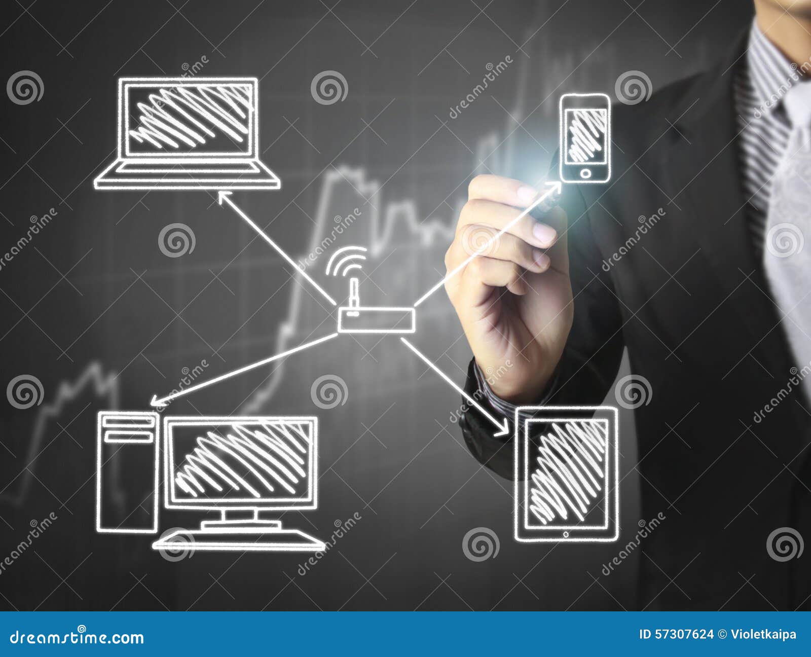 Drawing Social Network Structure Stock Illustration Illustration of