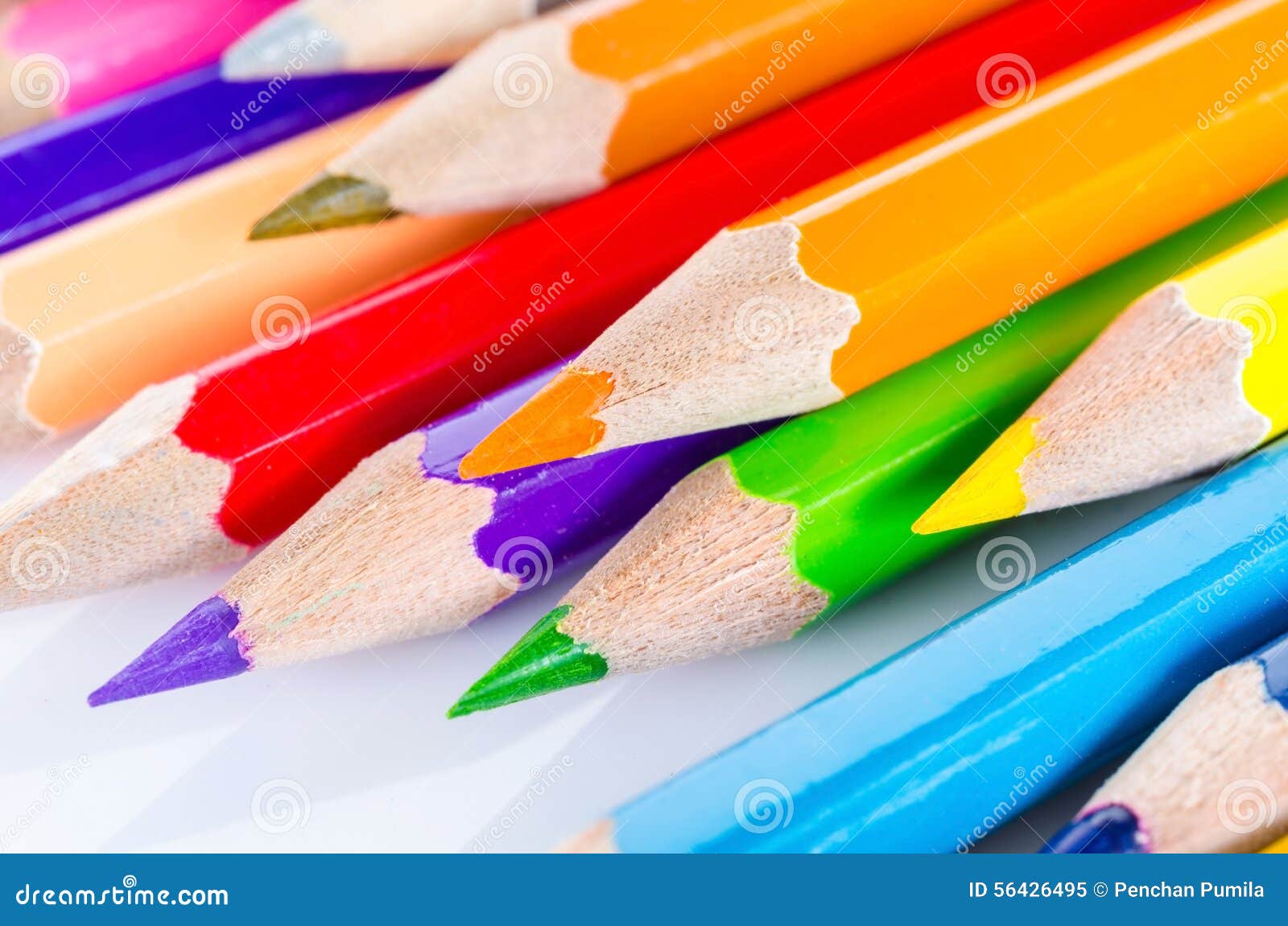 Drawing Supplies Assorted Color Pencils Stock Image Image of