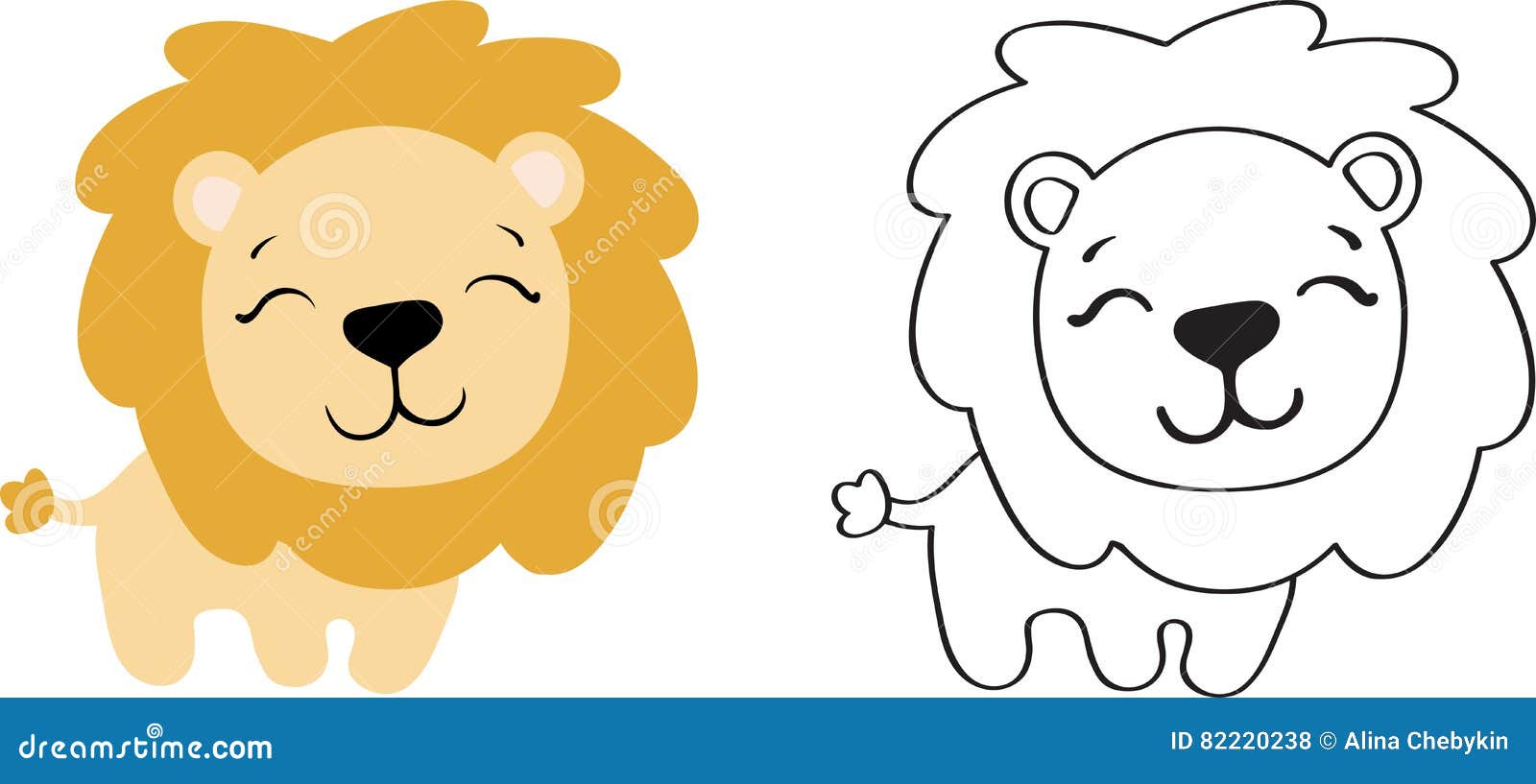 Lion cartoon character Greeting Card by Batistuta