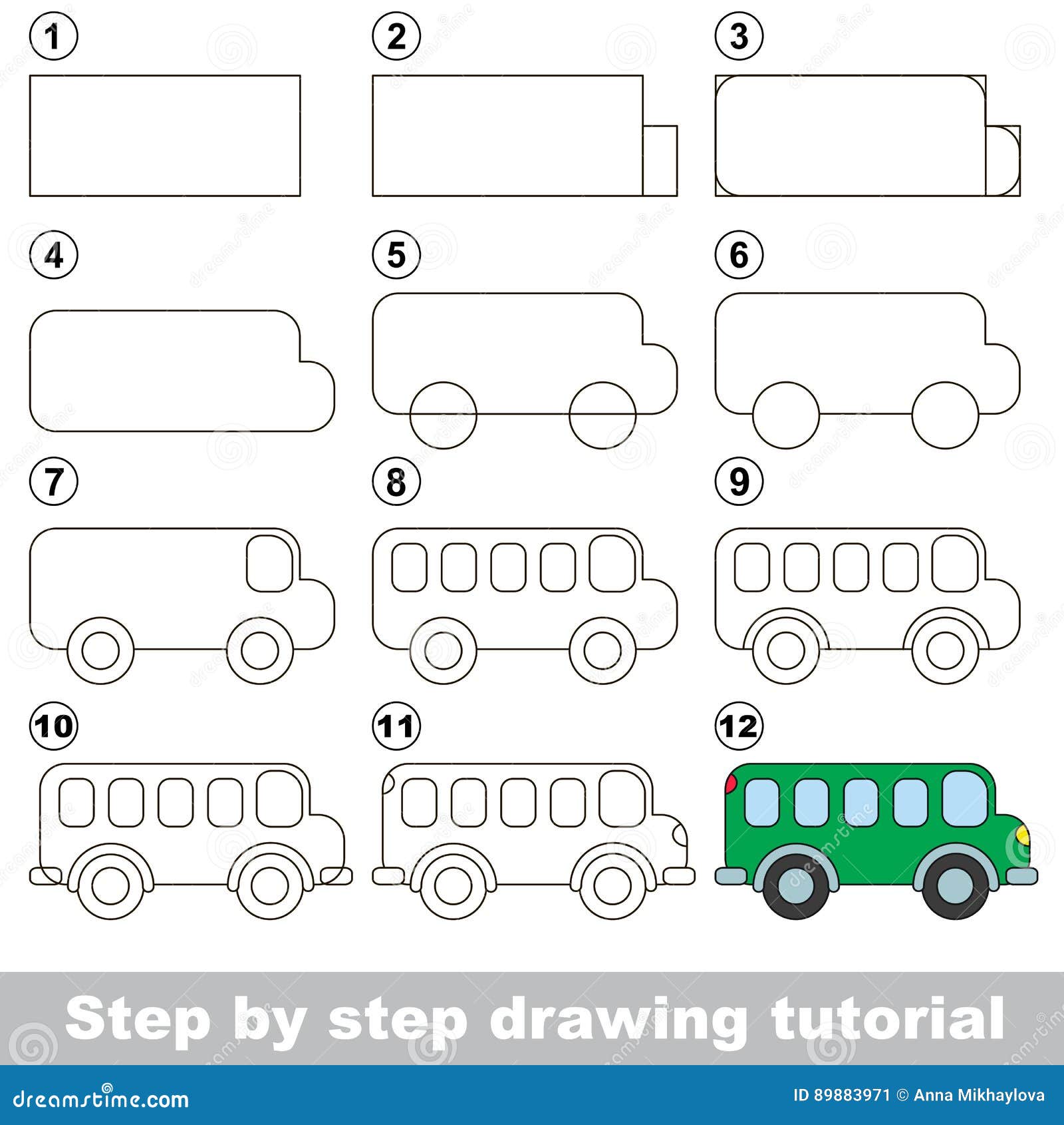 How to Draw a Bus in 12 Easy Steps - VerbNow