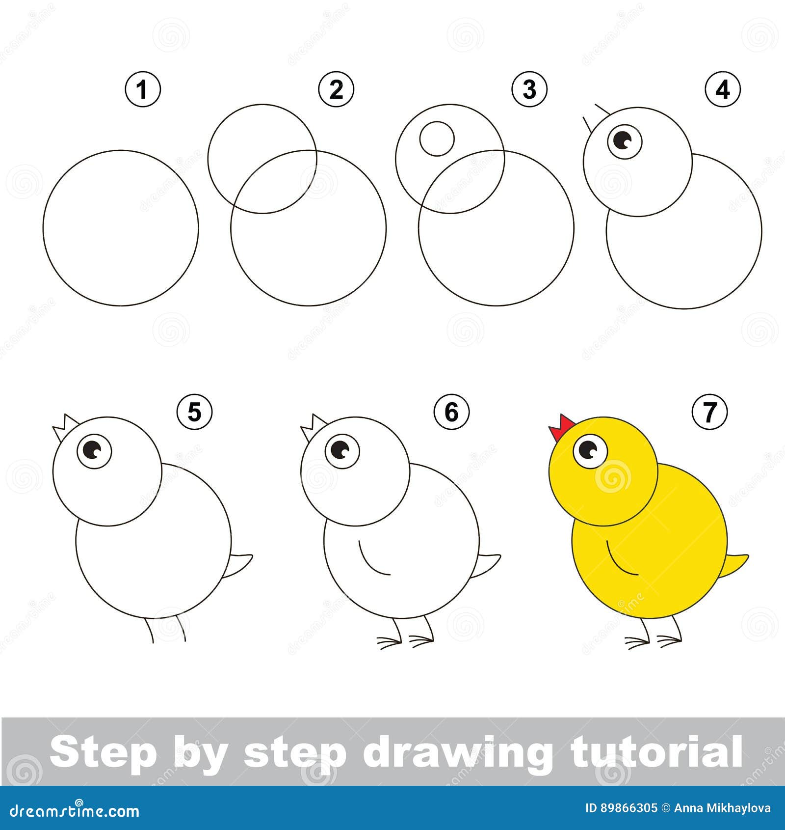 drawing tutorial. how to draw funny chicken.