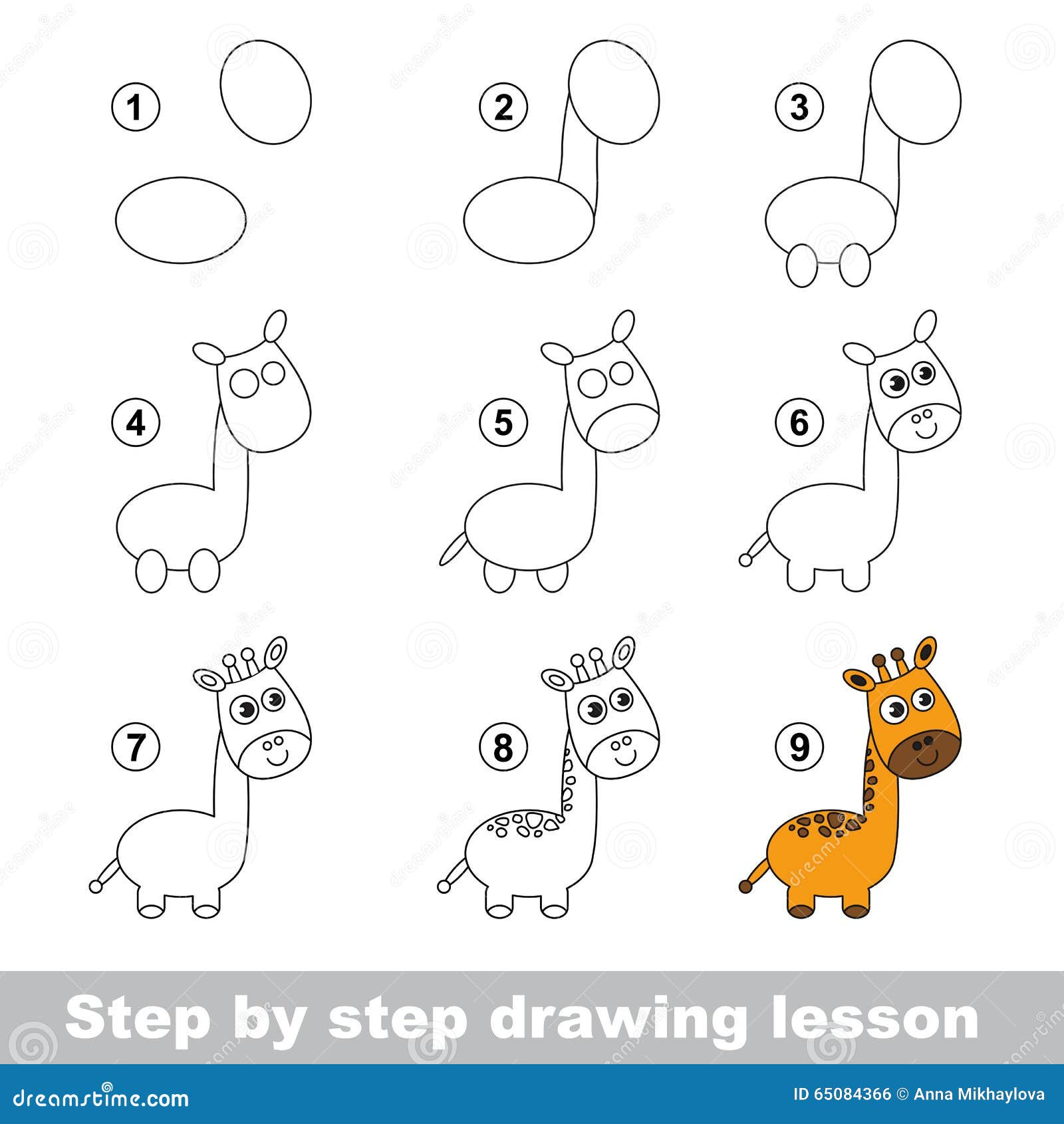 drawing tutorial. how to draw a giraffe