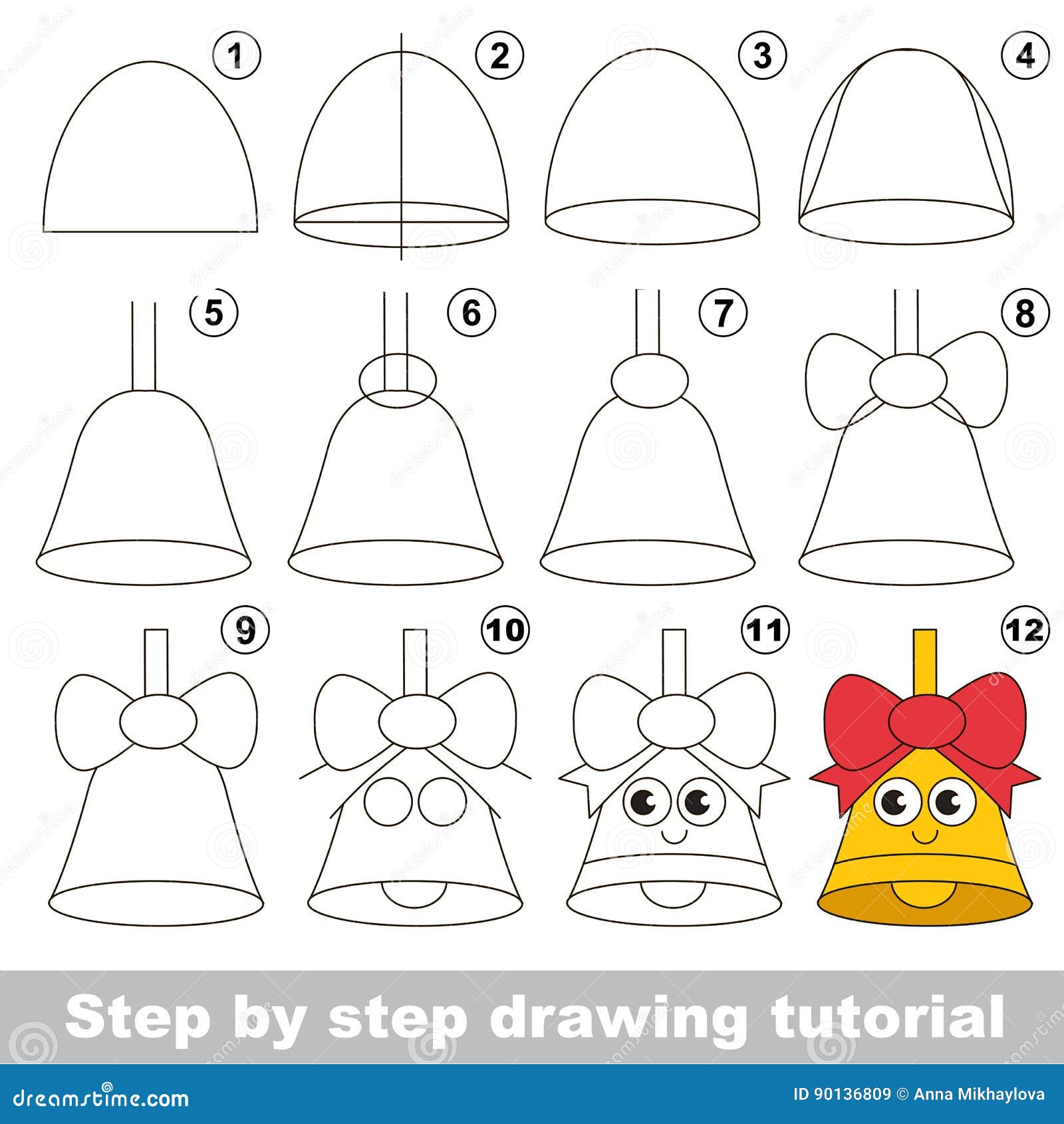 Easy Christmas Bell drawing 