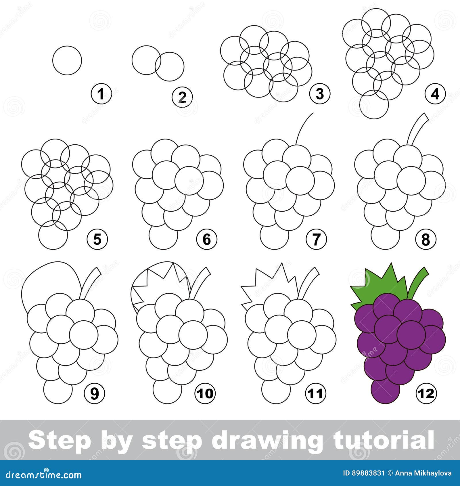 Grapes Drawing - How To Draw Grapes Step By Step