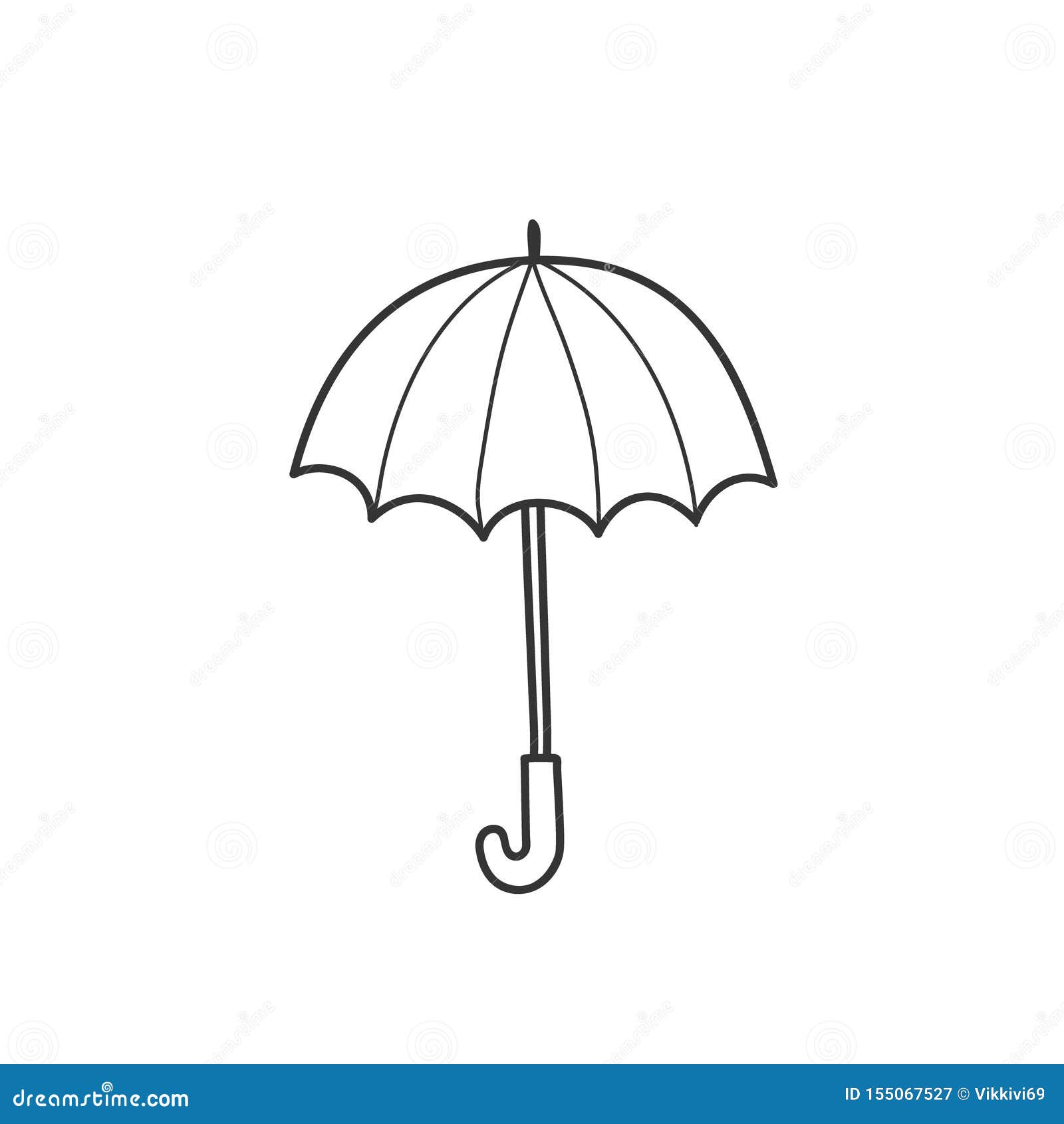How to Draw an Umbrella Step by Step - EasyLineDrawing
