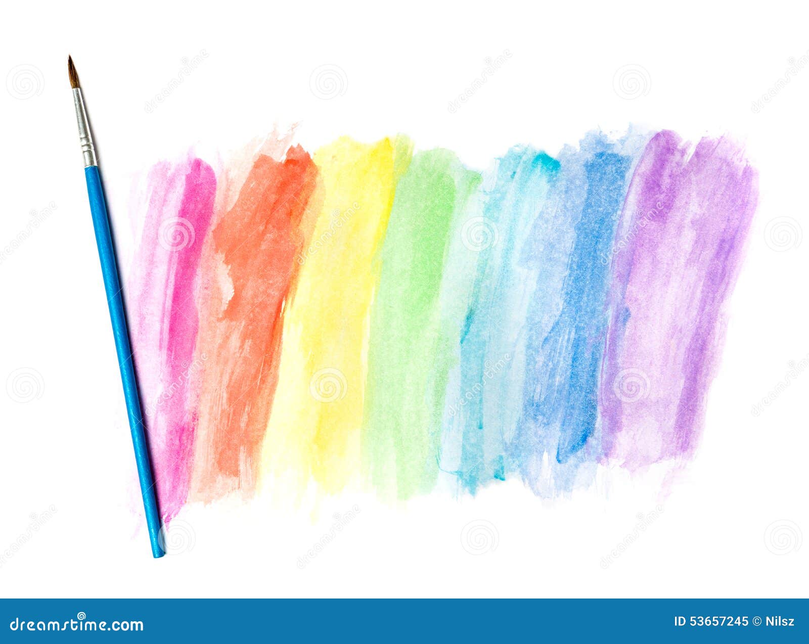 drawing watercolor and paintbrush