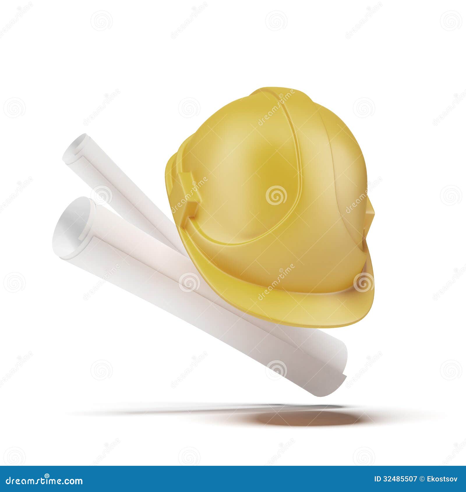Drawings and hard hat stock illustration. Illustration of head 32485507