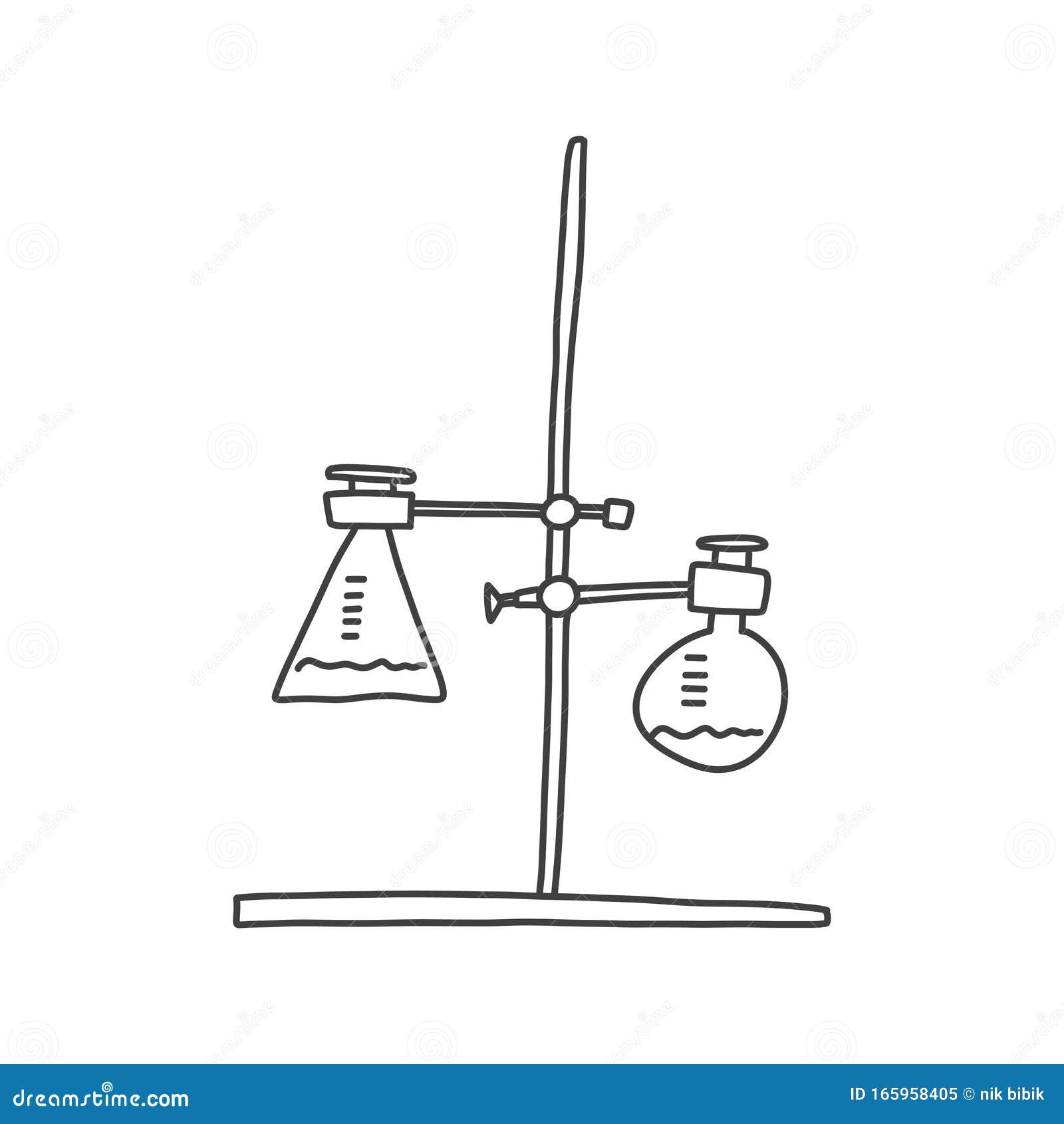 Drawn Sketch, Chemistry Tube, Experiment Holder Stock Illustration -  Illustration of liquid, biochemistry: 165958405