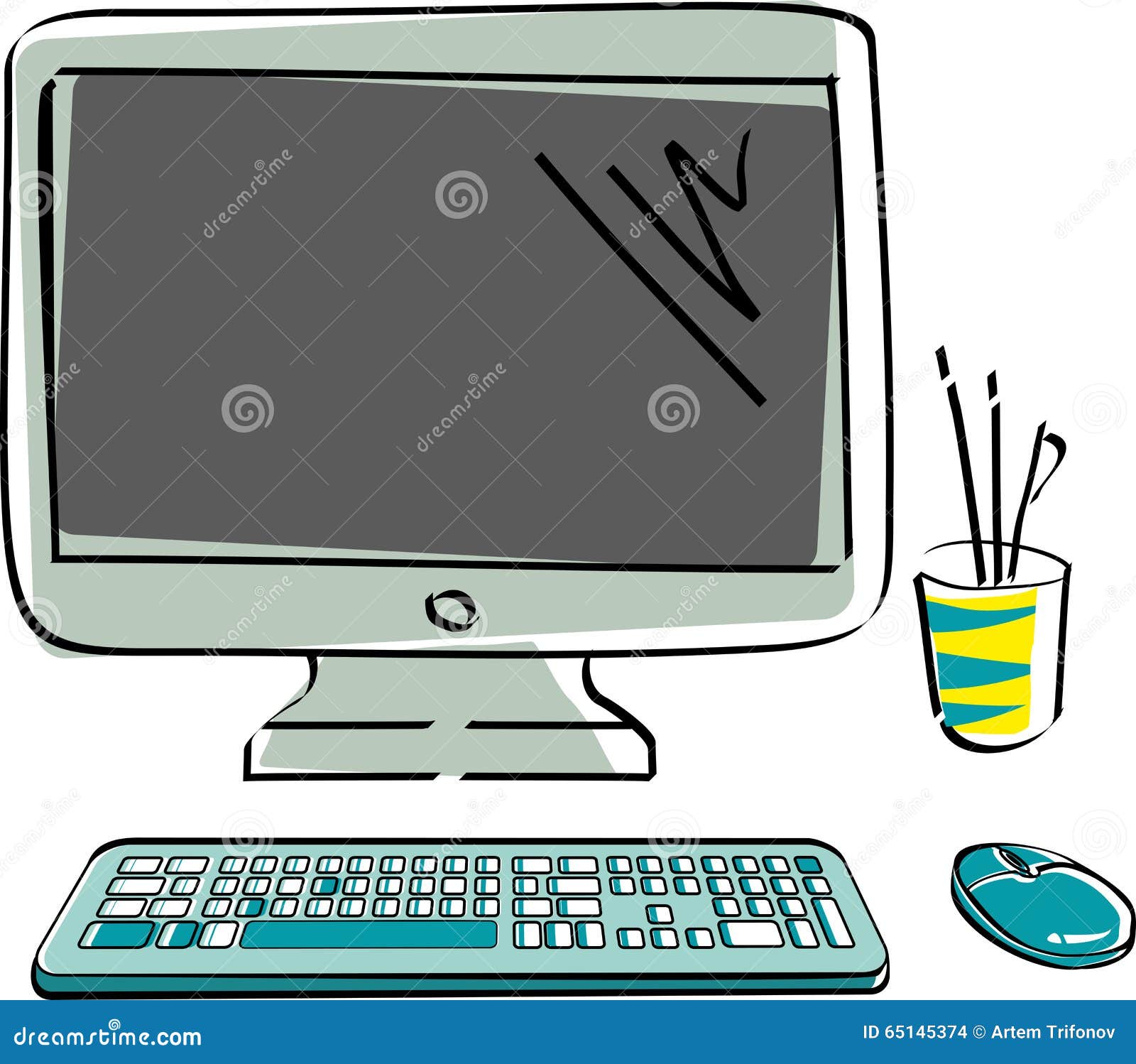 Premium Vector | Hand drawn vintage sketch of desktop with laptop and  stationary. top view of computer, notebook, plant on table isolated on  white engraved illustration