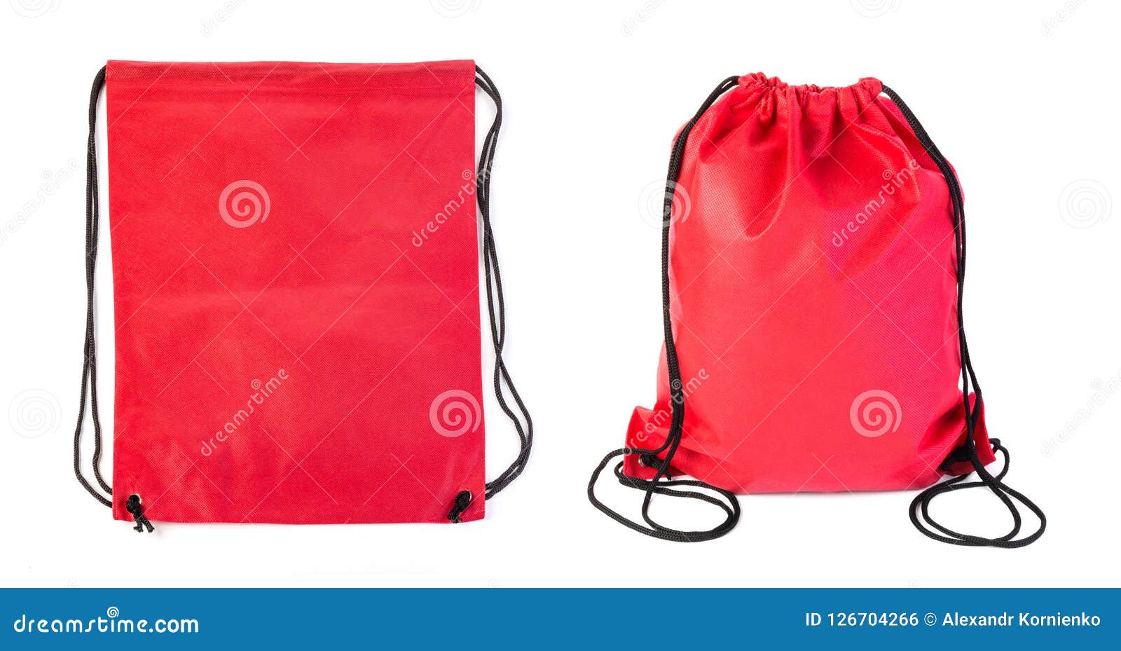 Drawstring pack isolated stock photo. Image of drawstring 126704266