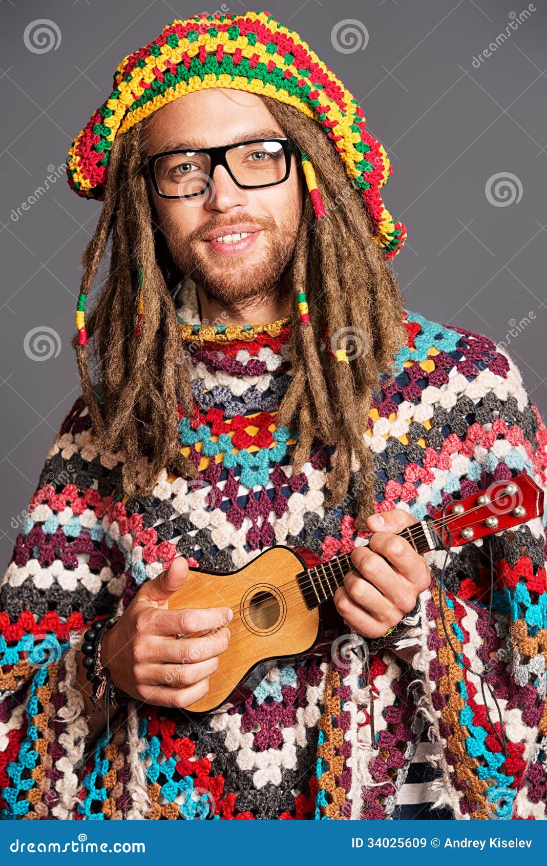 Dreadlocks Man Stock Image Image Of Beard Model Happy