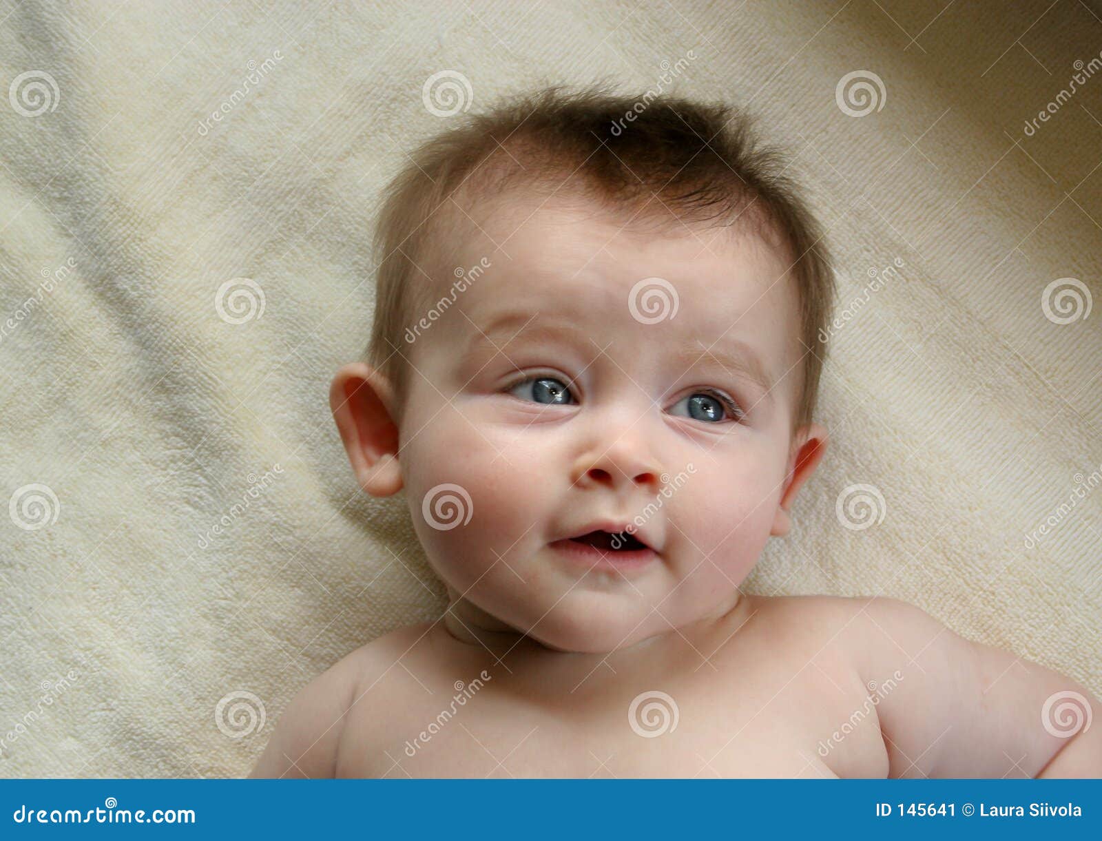 Dream baby 6 mos. stock image. Image of face, child, natural 145641