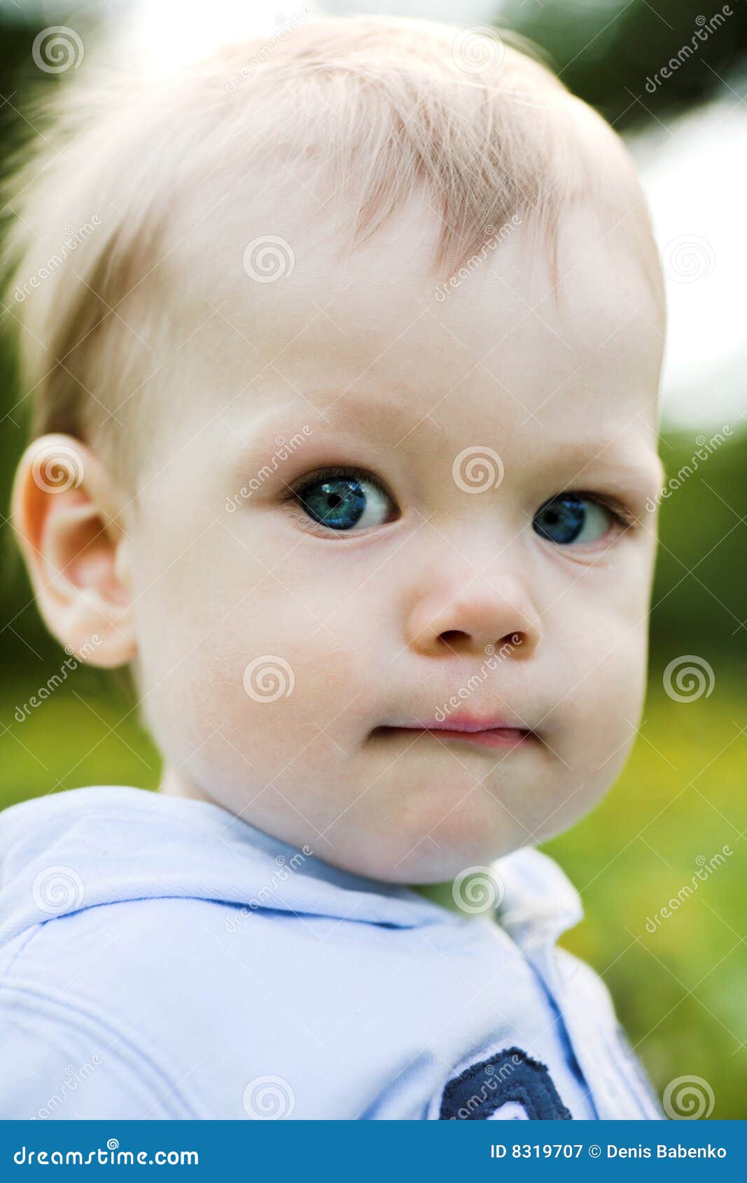 Dream baby boy in blue stock image. Image of hand, infant 8319707