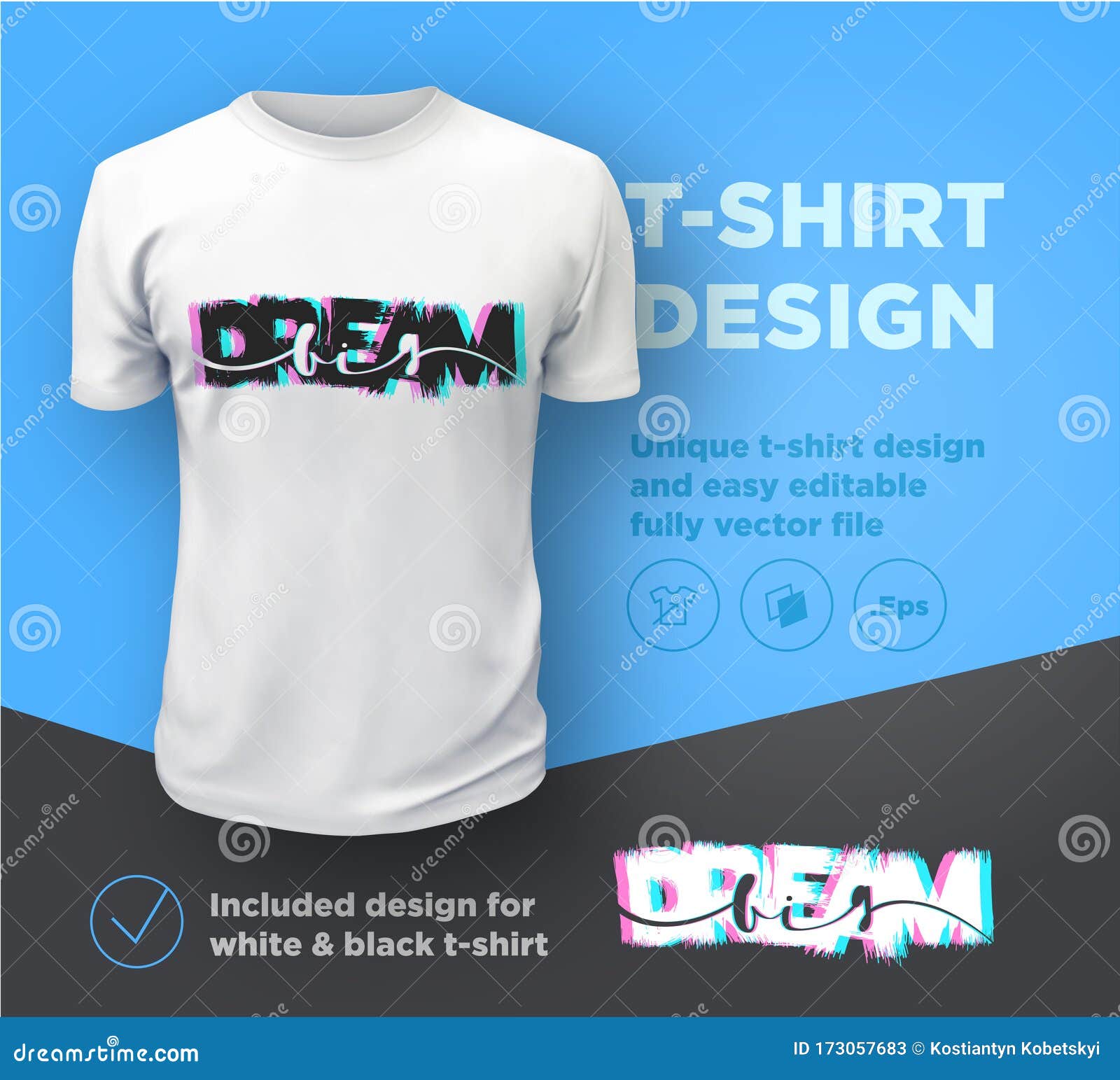 Dream Big. Quote Typographical Print Design Template for T-shirt Stock ...