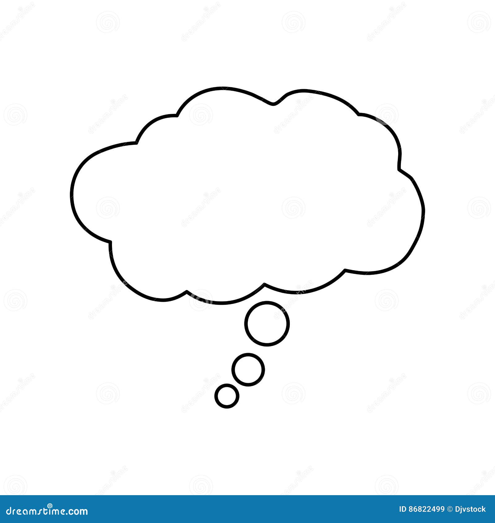 Dream bubble symbol stock illustration. Illustration of black 86822499