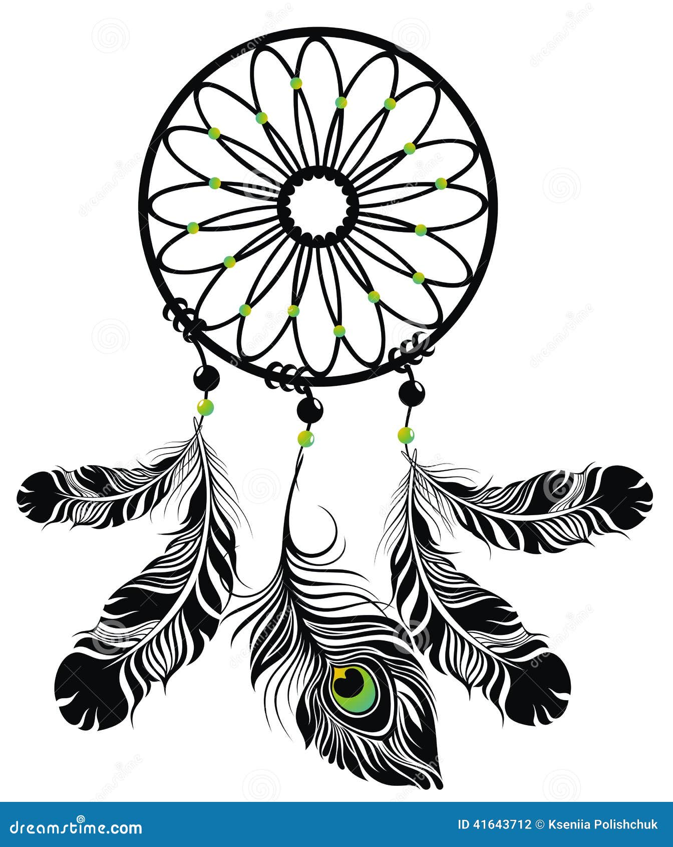 Dream Catcher stock vector. Illustration of hanging, icons 41643712