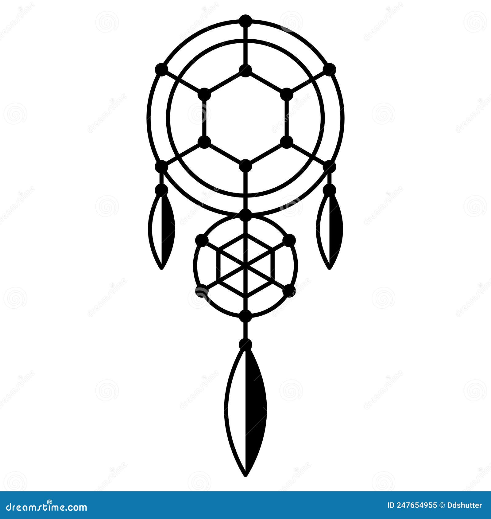 Dream Catcher Icon. Line Style Vector Illustration Stock Vector -  Illustration of catcher, vector: 247654955