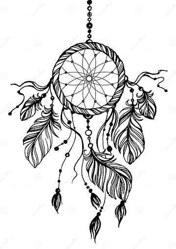 Dream Catcher, Traditional Native American Indian Symbol. Stock Vector ...