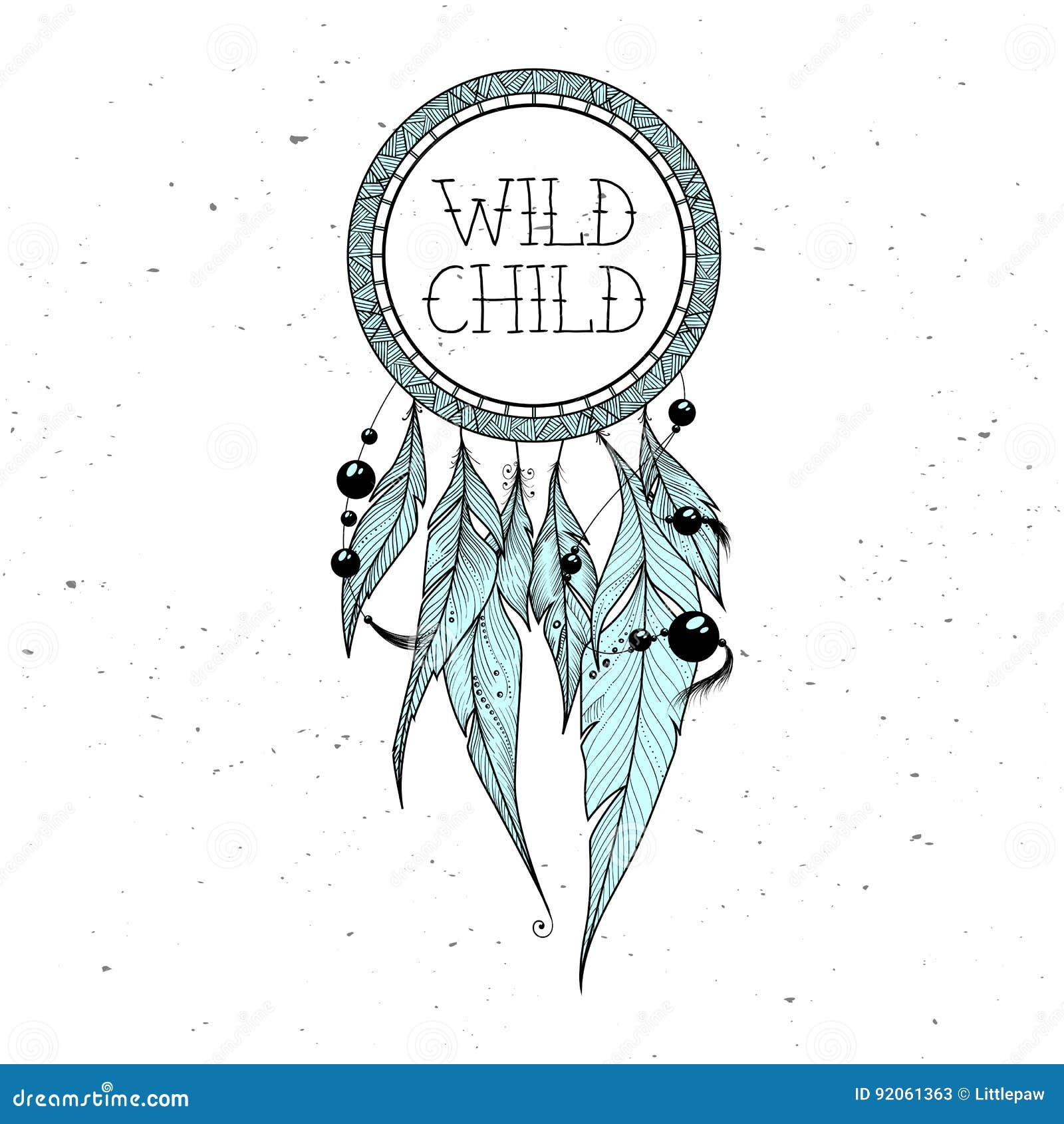 Dream Catcher Vector Graphic Illustration Stock Vector - Illustration ...