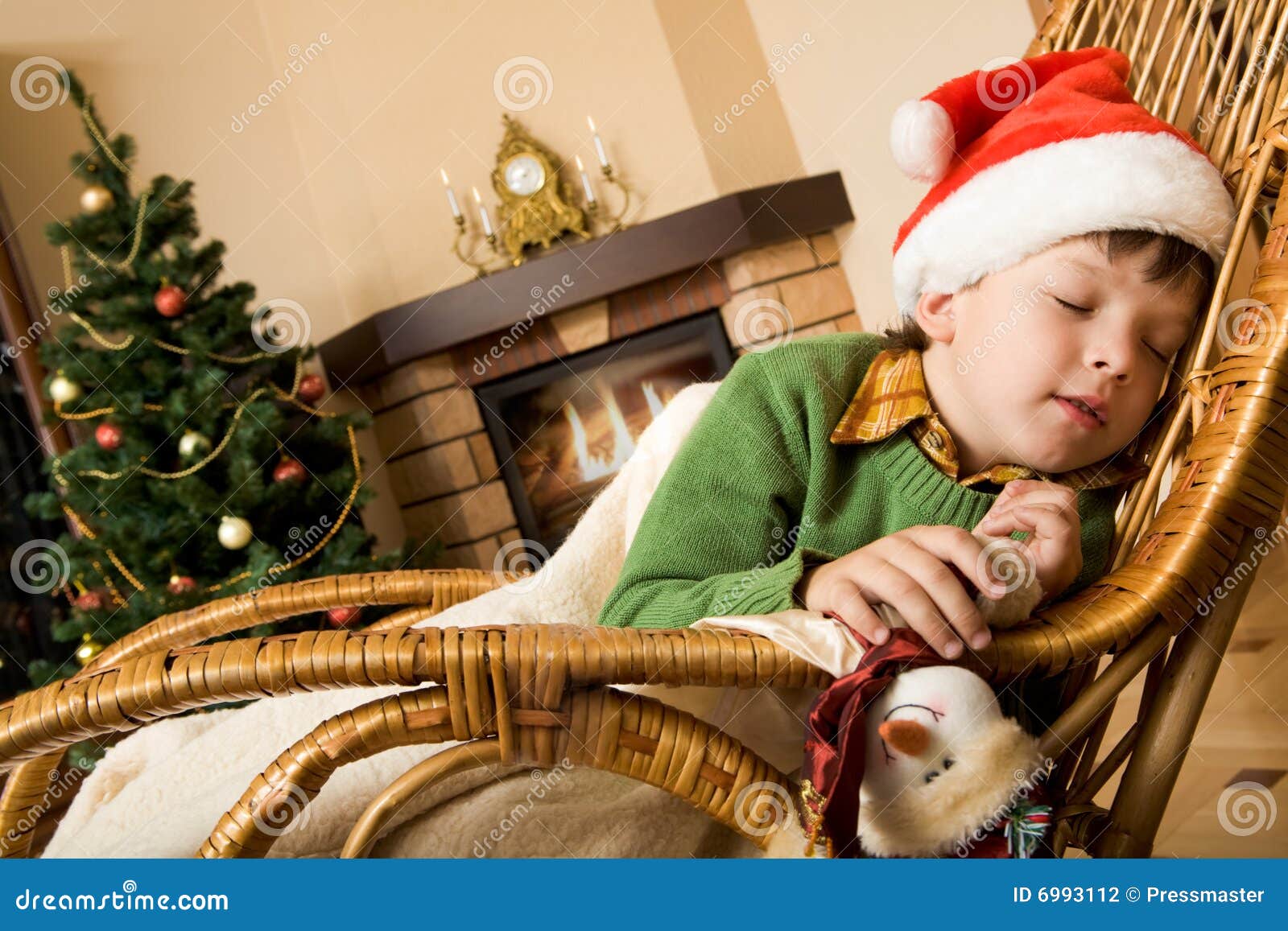 Dream on Christmas night stock photo. Image of gnome, children 6993112