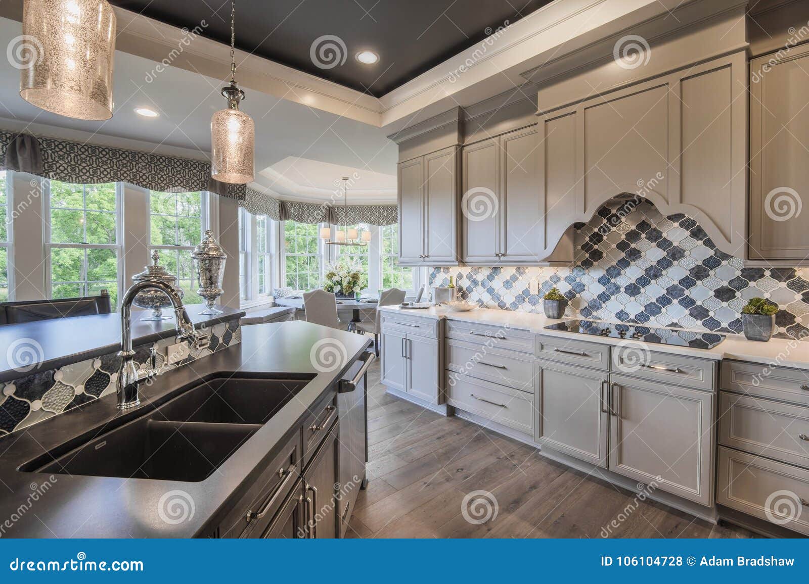 Dream Home Kitchen stock photo. Image of luxurious, kitchen 106104728