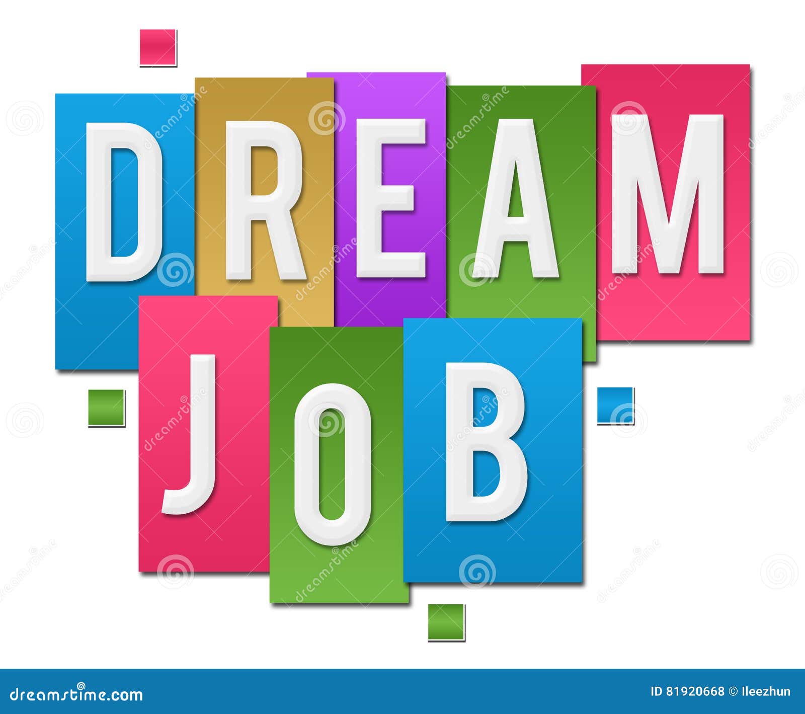 Dream Job Colorful Stripes Group Stock Illustration Illustration of