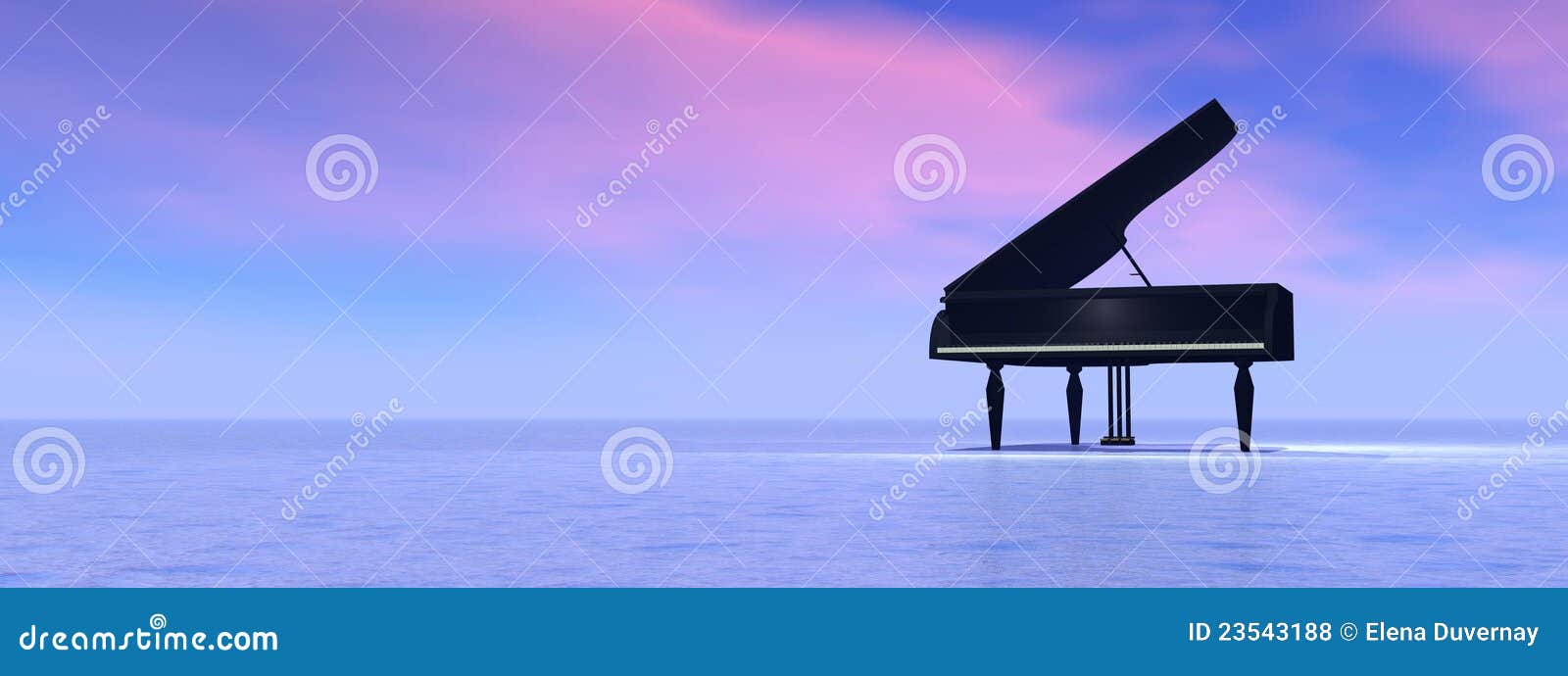 Dream of piano stock illustration. Illustration of blue - 23543188