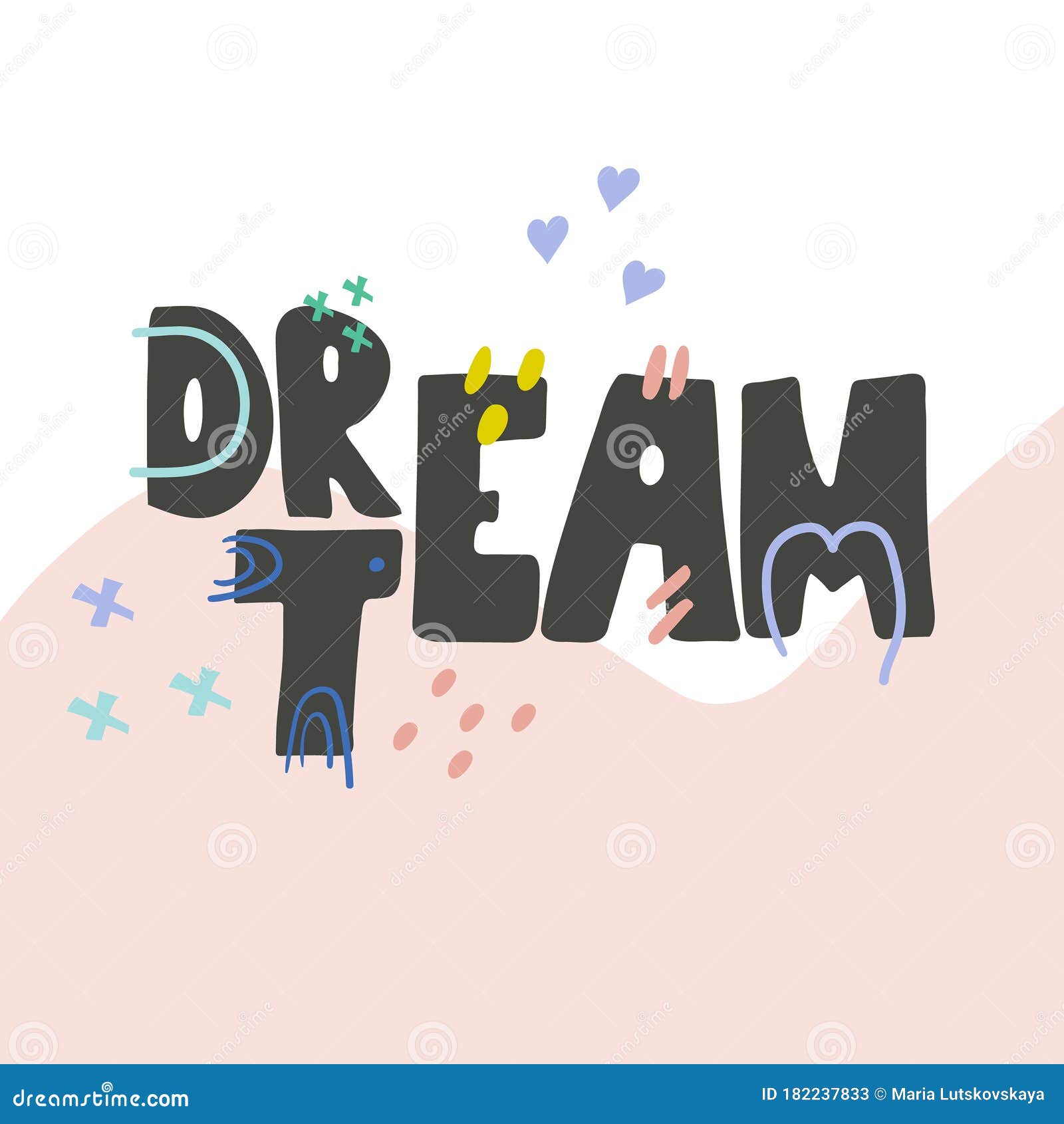 Download Dream Team Hand Drawn Vector Lettering. Hand Drawn ...