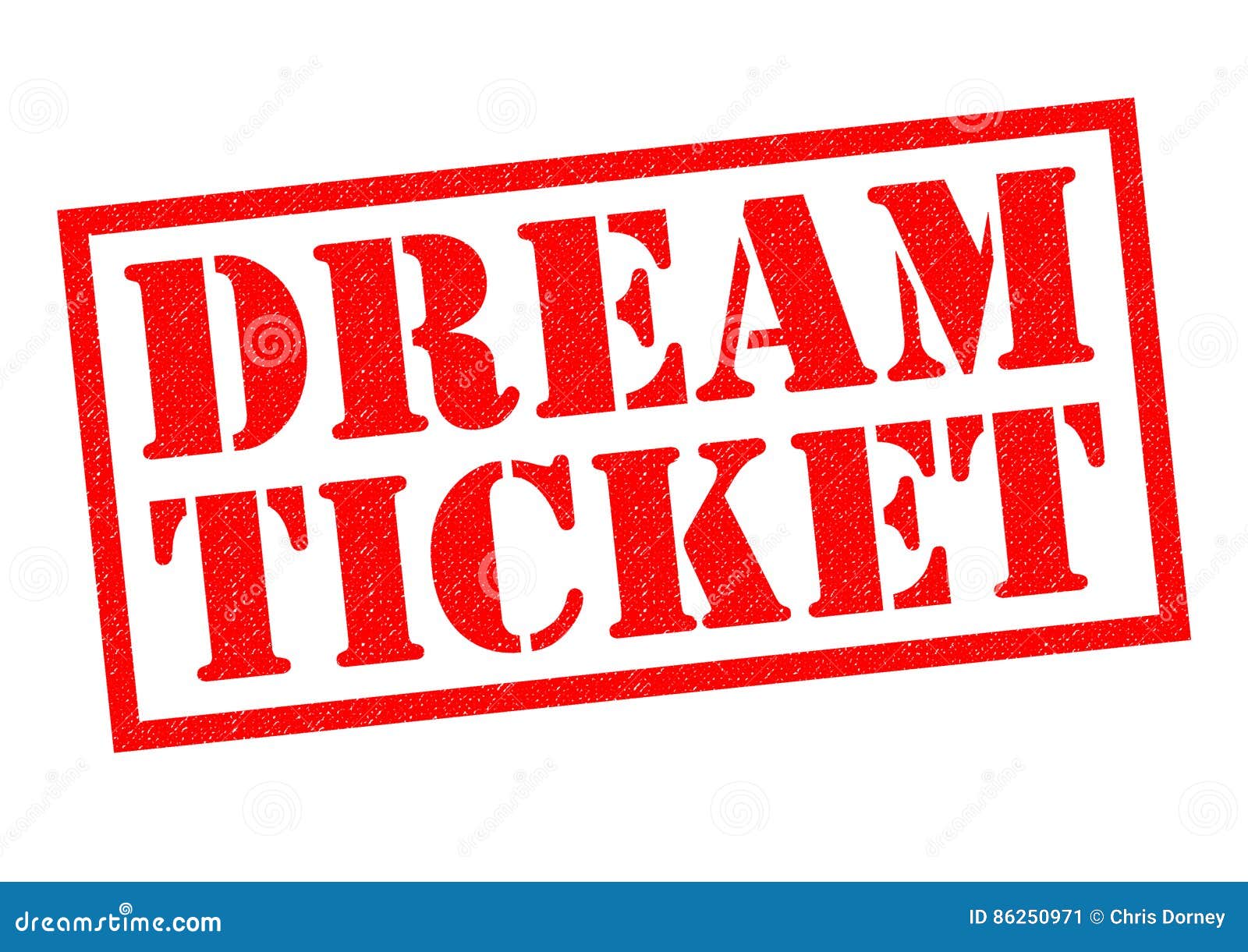 DREAM TICKET stock illustration. Illustration of dream 86250971