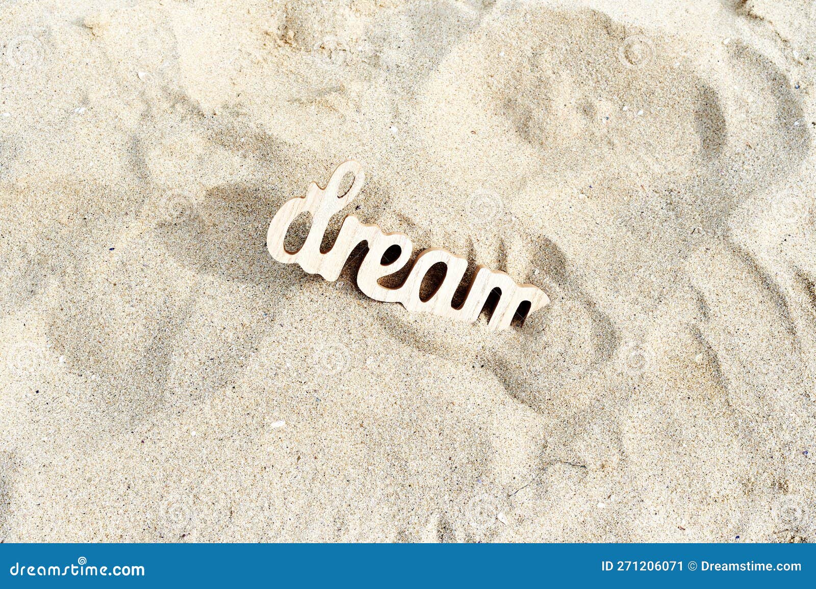 Dream on the sand stock image. Image of dream, tourism 271206071