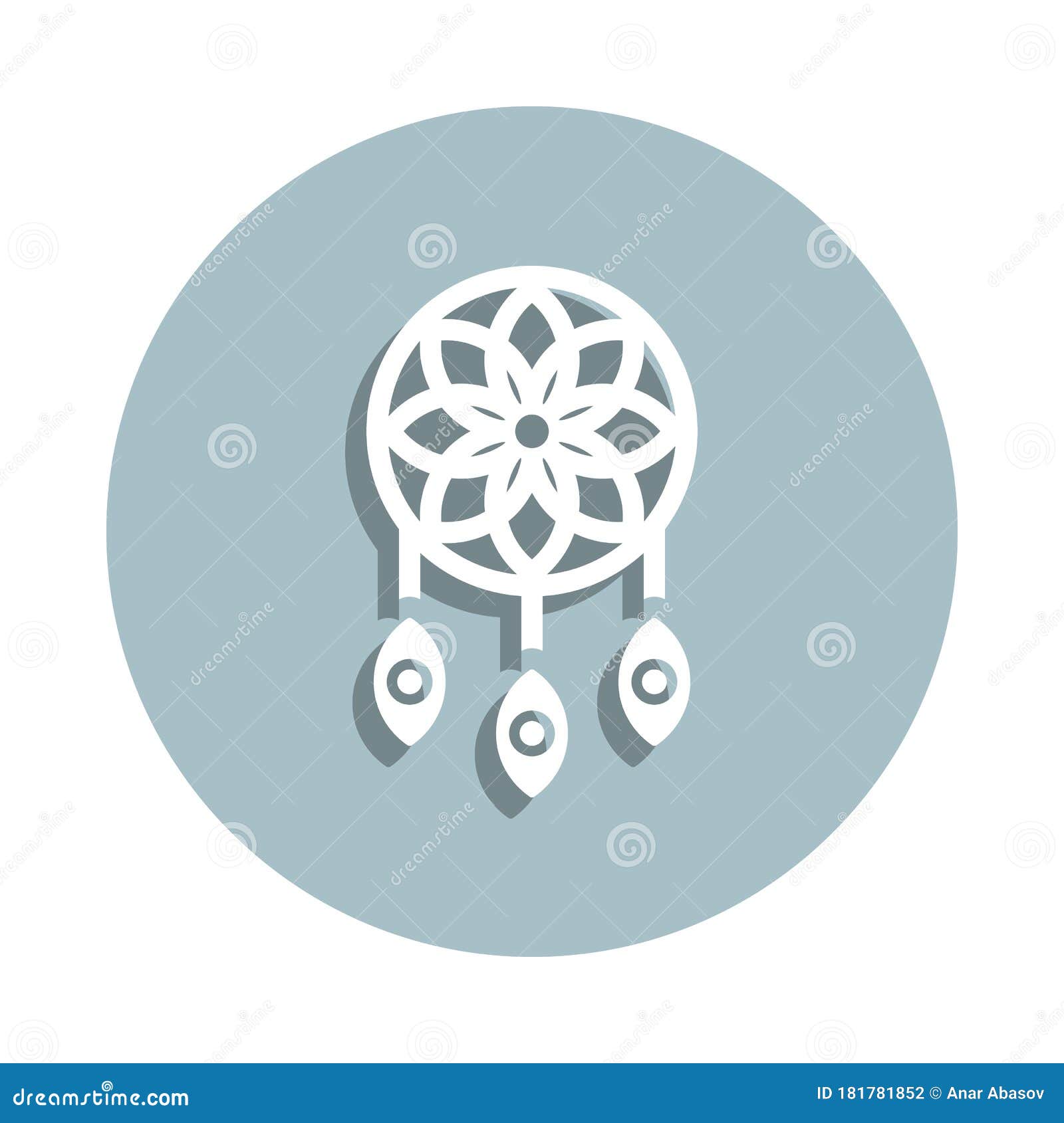 dreamcatcher badge icon. simple glyph, flat  of world religiosity icons for ui and ux, website or mobile application
