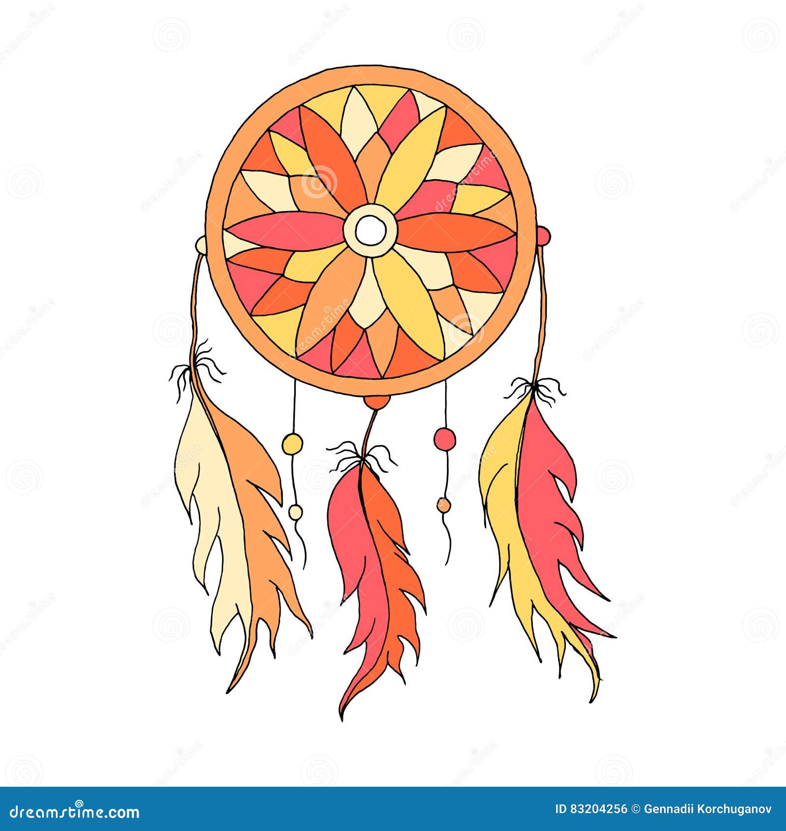 Dream Catcher Icon Flat Graphic Design Stock Illustration