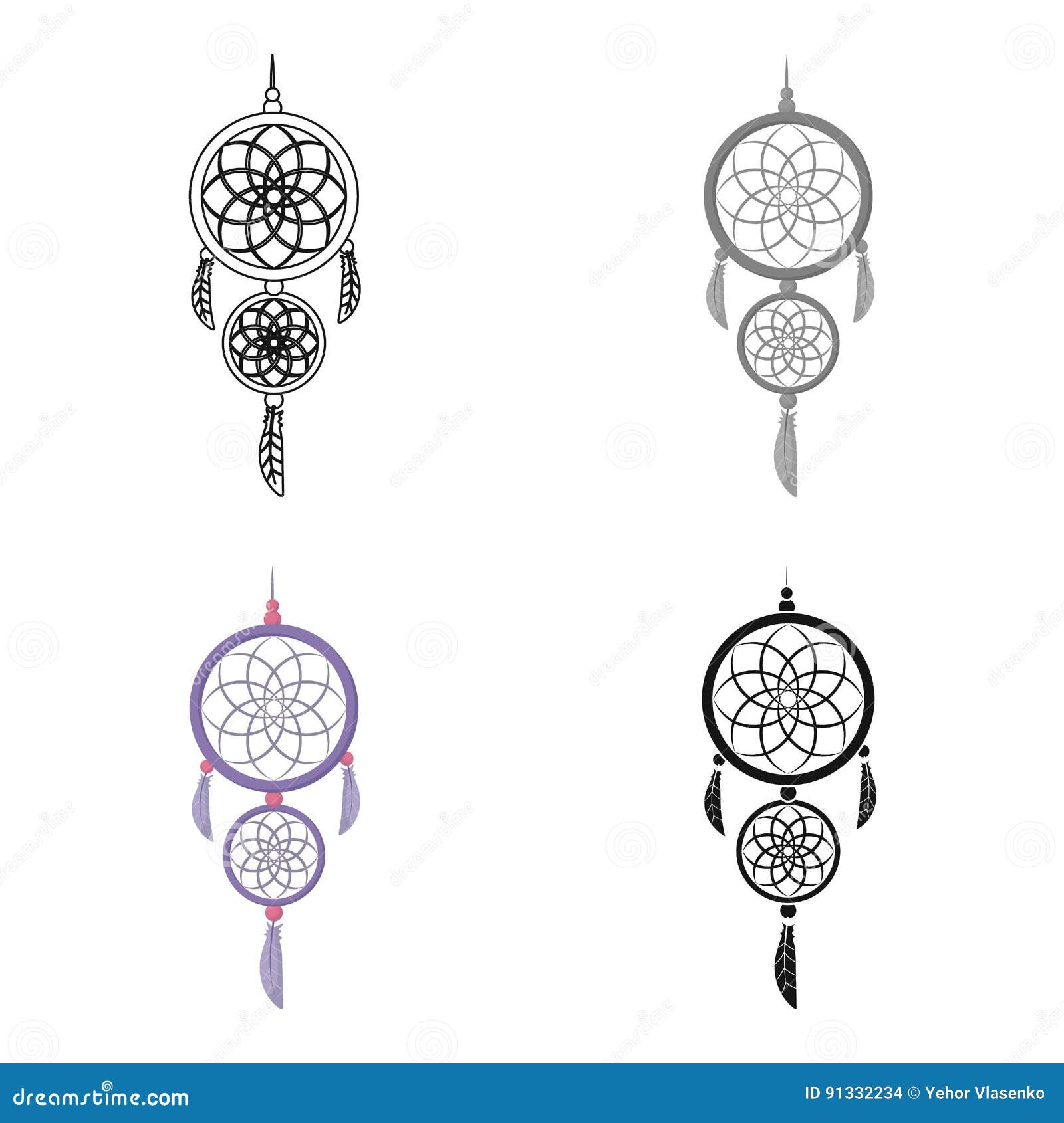 Dreamcatcher Icons Royalty-Free Images, Stock Photos & Pictures