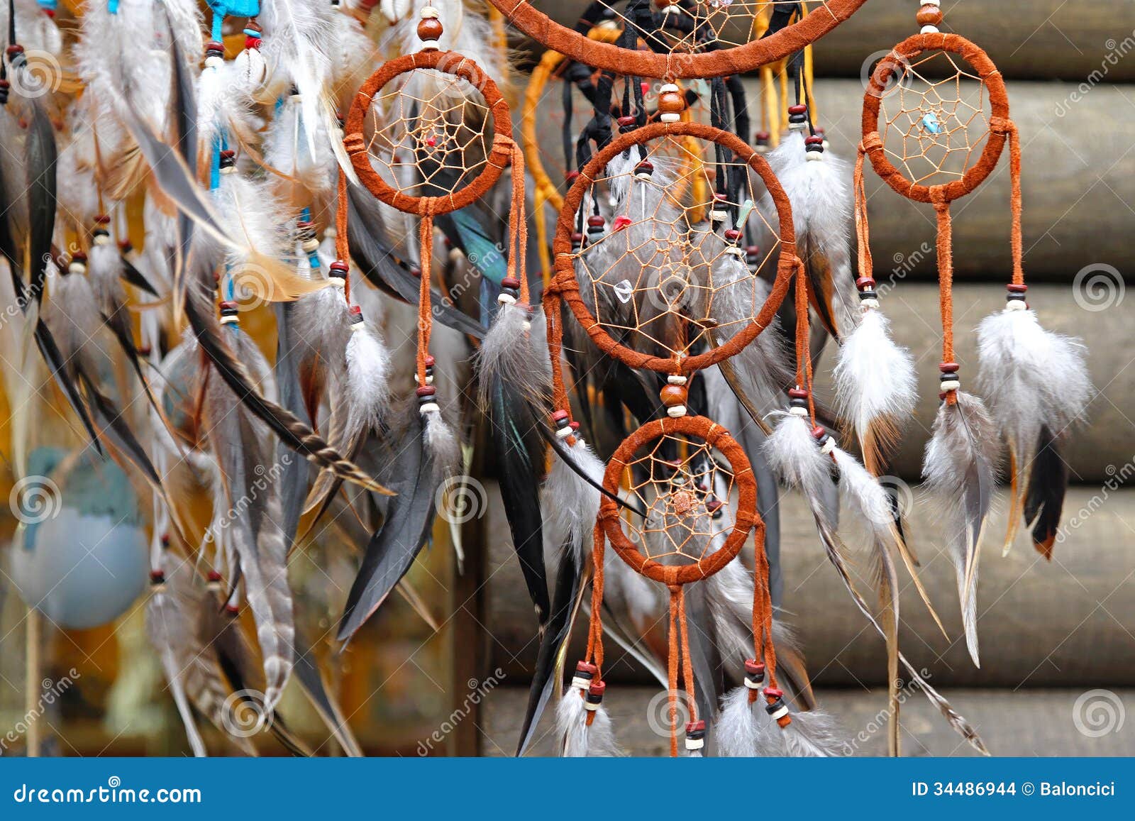 Dreamcatcher stock photo. Image of catcher, beads, decor 34486944