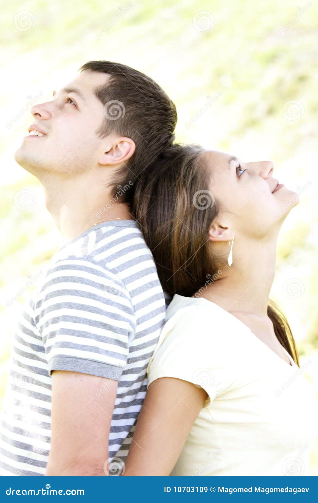 Dreaming couple stock image. Image of back, relations - 10703109