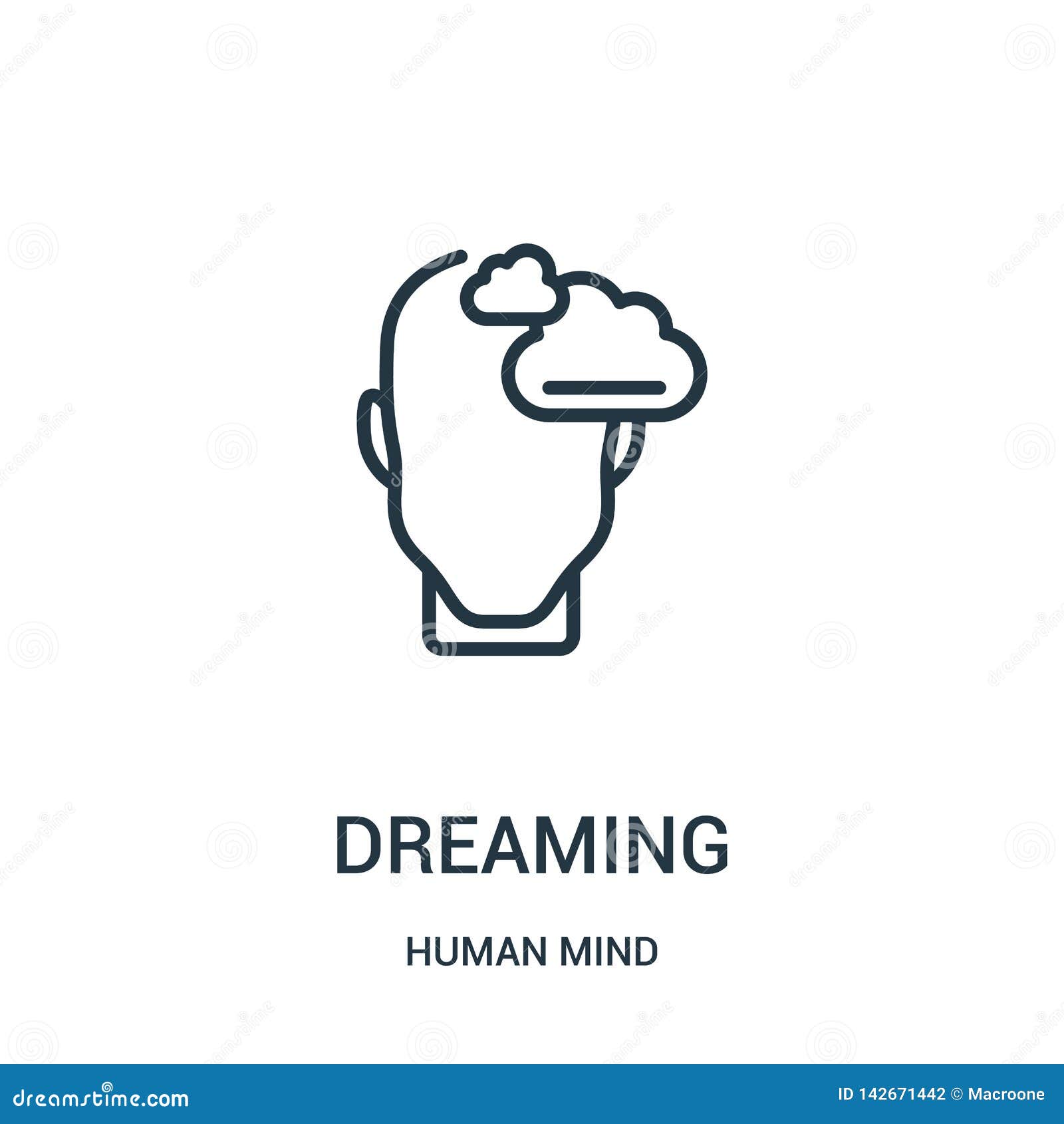 Dreaming Icon Vector From Human Mind Collection Thin Line Dreaming