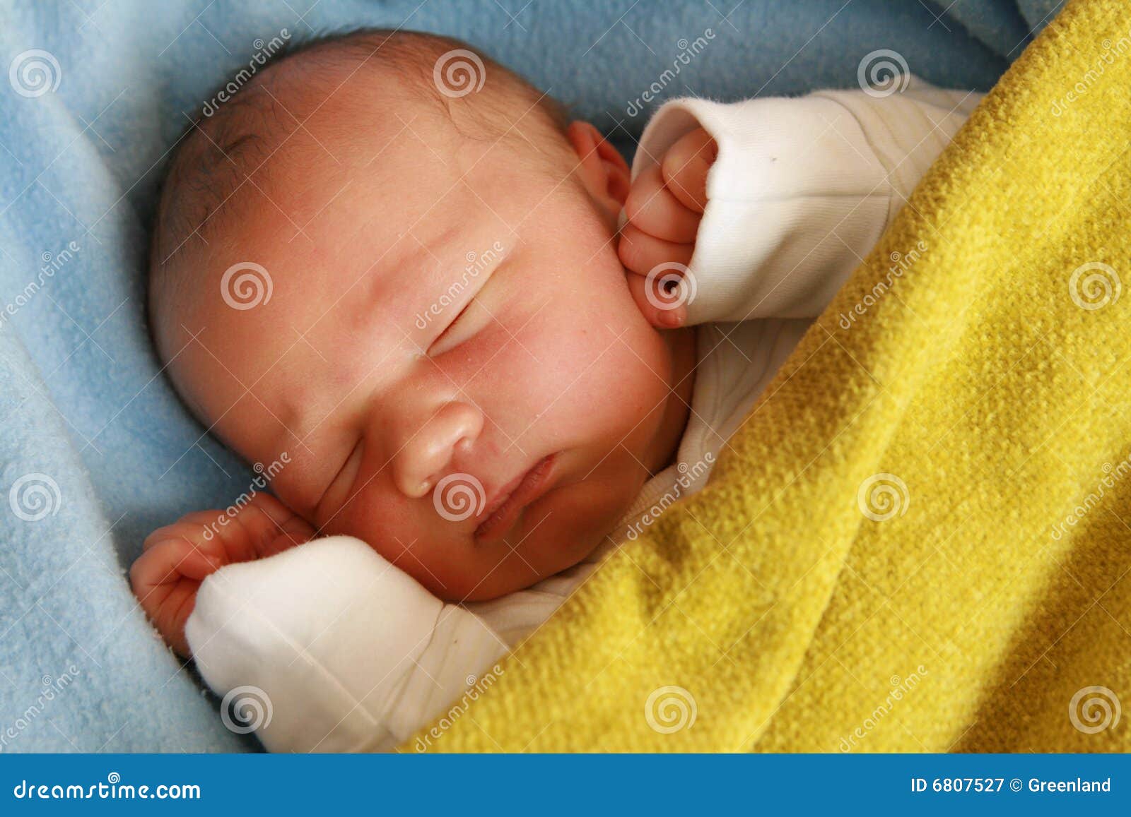 Dreaming newborn baby stock image. Image of comfortable - 6807527