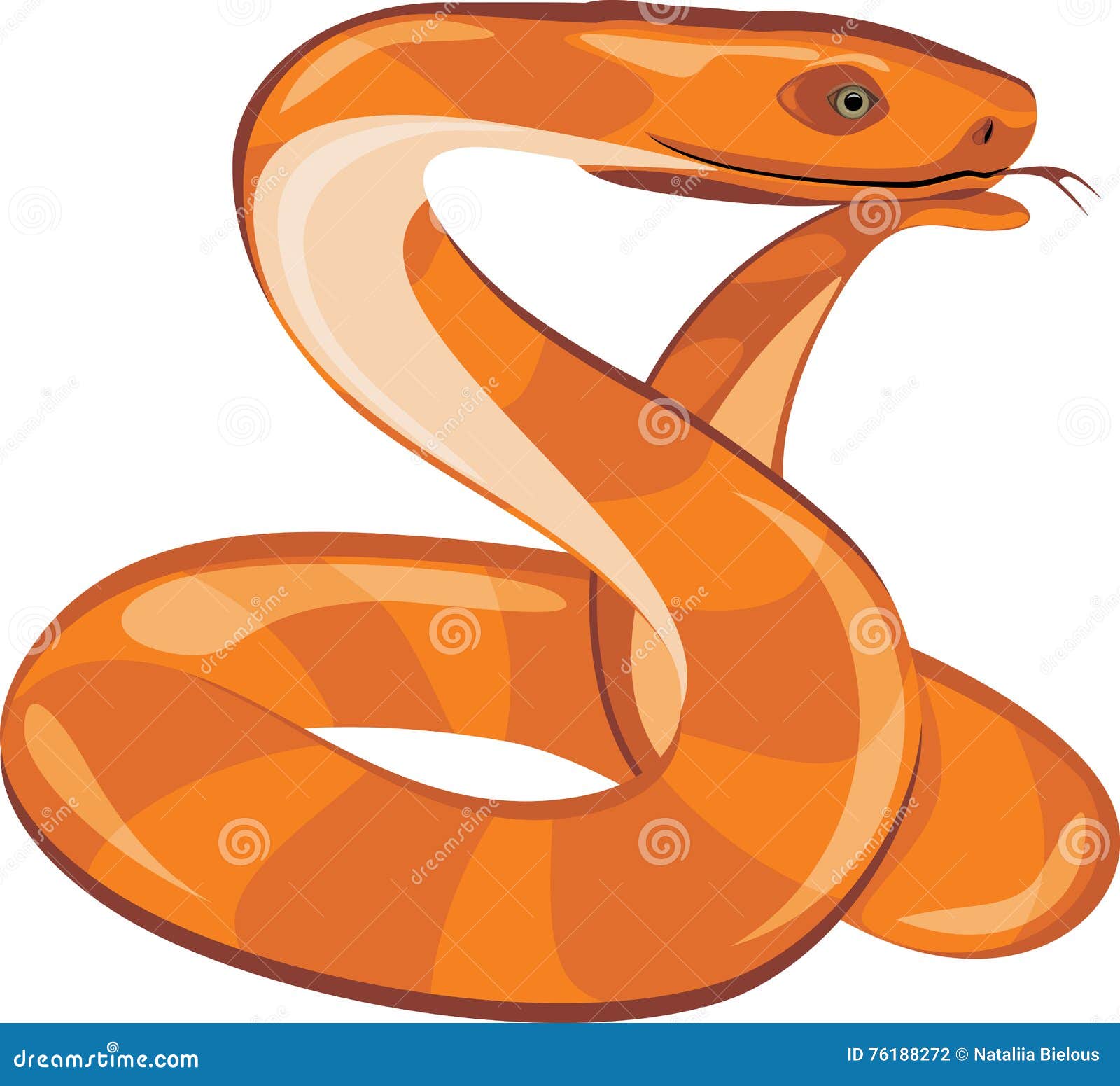 Dreaming snake stock vector. Illustration of reptile - 76188272