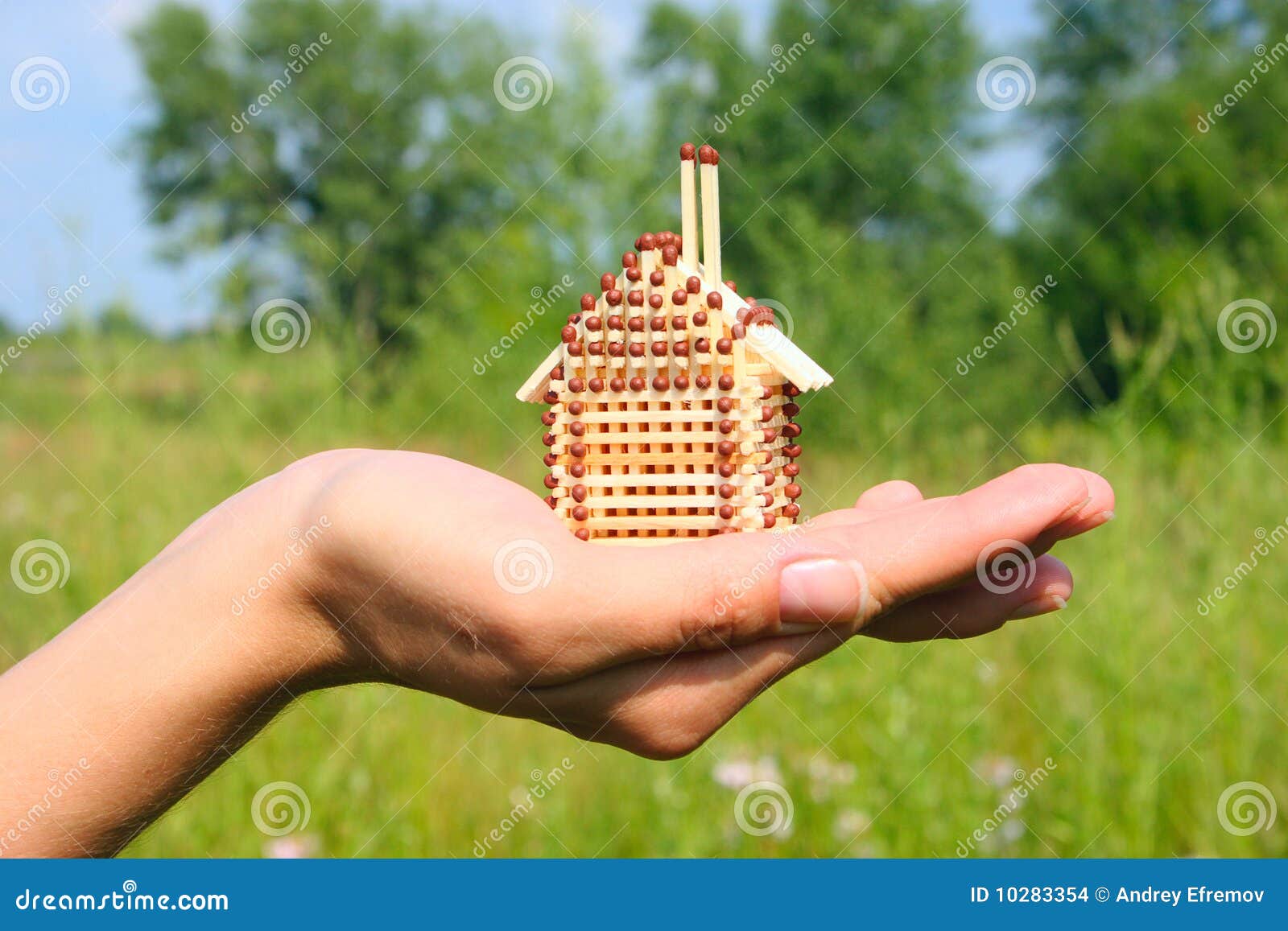 Dreams in hands stock photo. Image of dreams, female 10283354