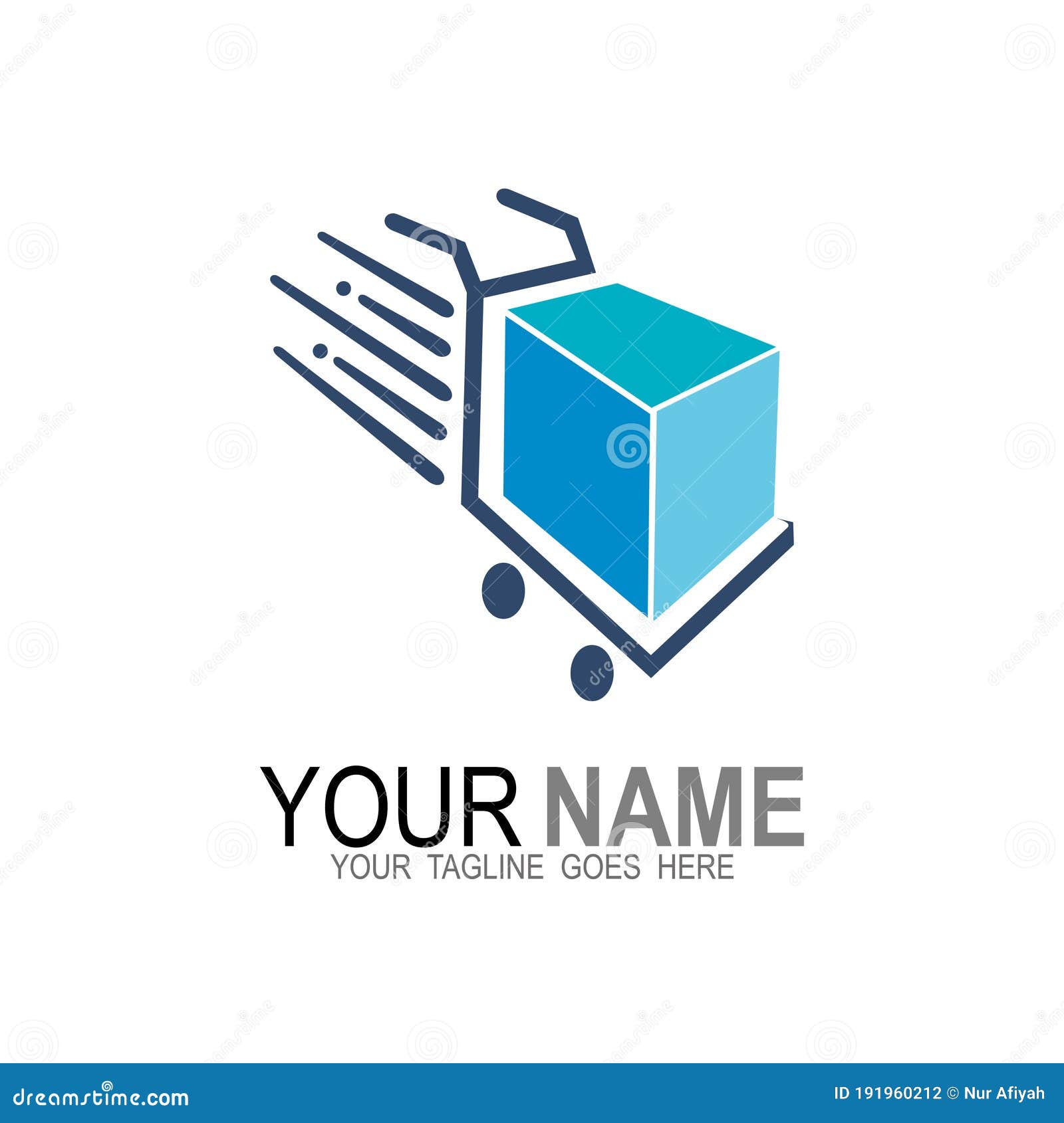 Package Delivery Logo Quickly, Shopping Express Stock Vector