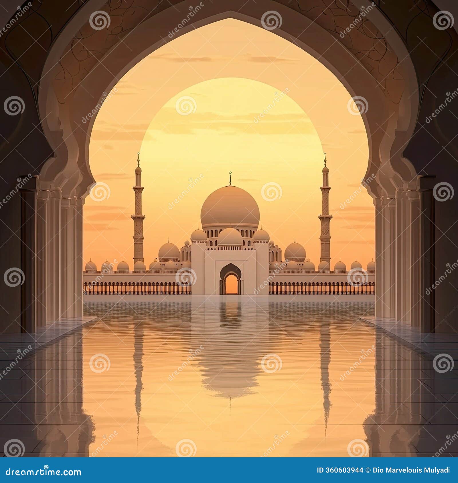 sunset mosque architecture