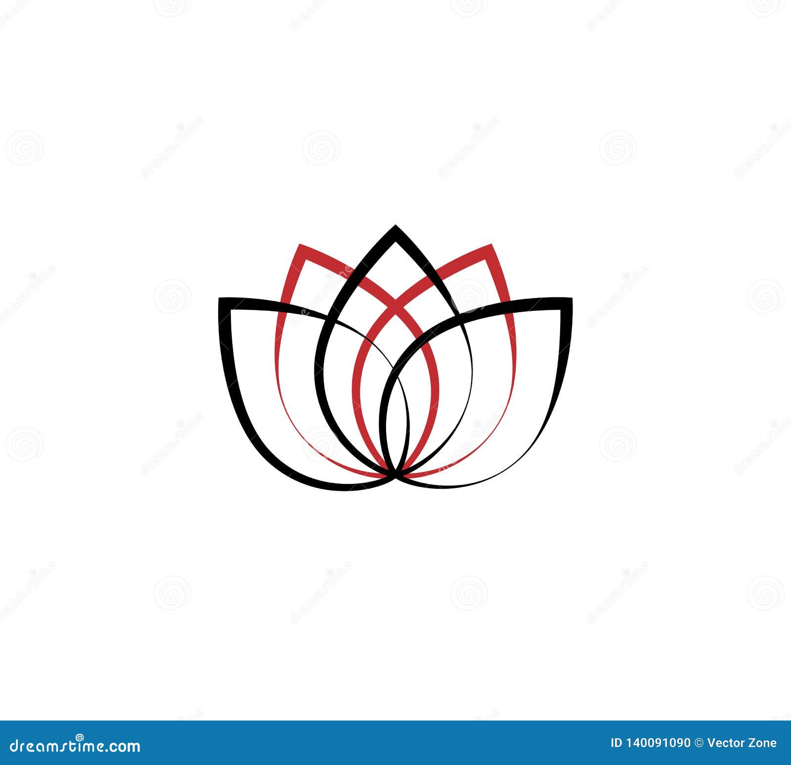 Lotus Flower Vector, Chinese New Year, Lotus Icon. Can Be Used for 