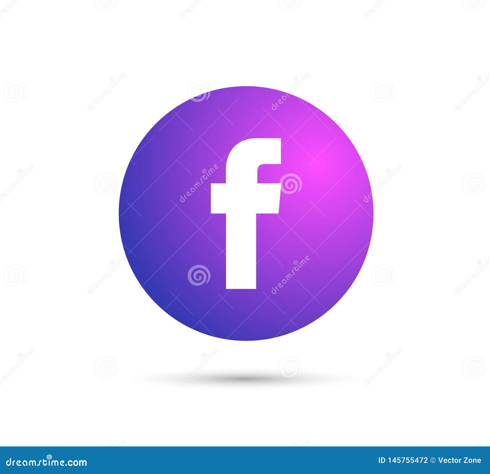 Facebook Logo With Vector Ai File Red Rounded Colored Editorial