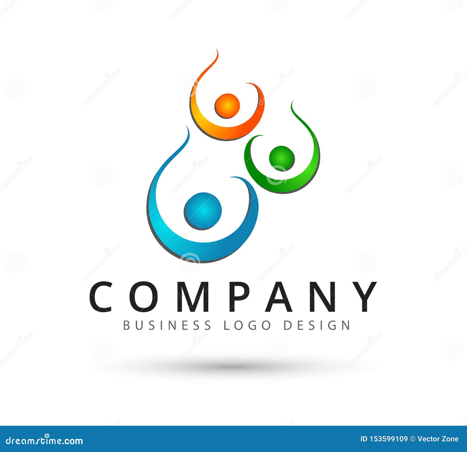 Teamwork Management People Group Together New Concept Logo. Stock ...