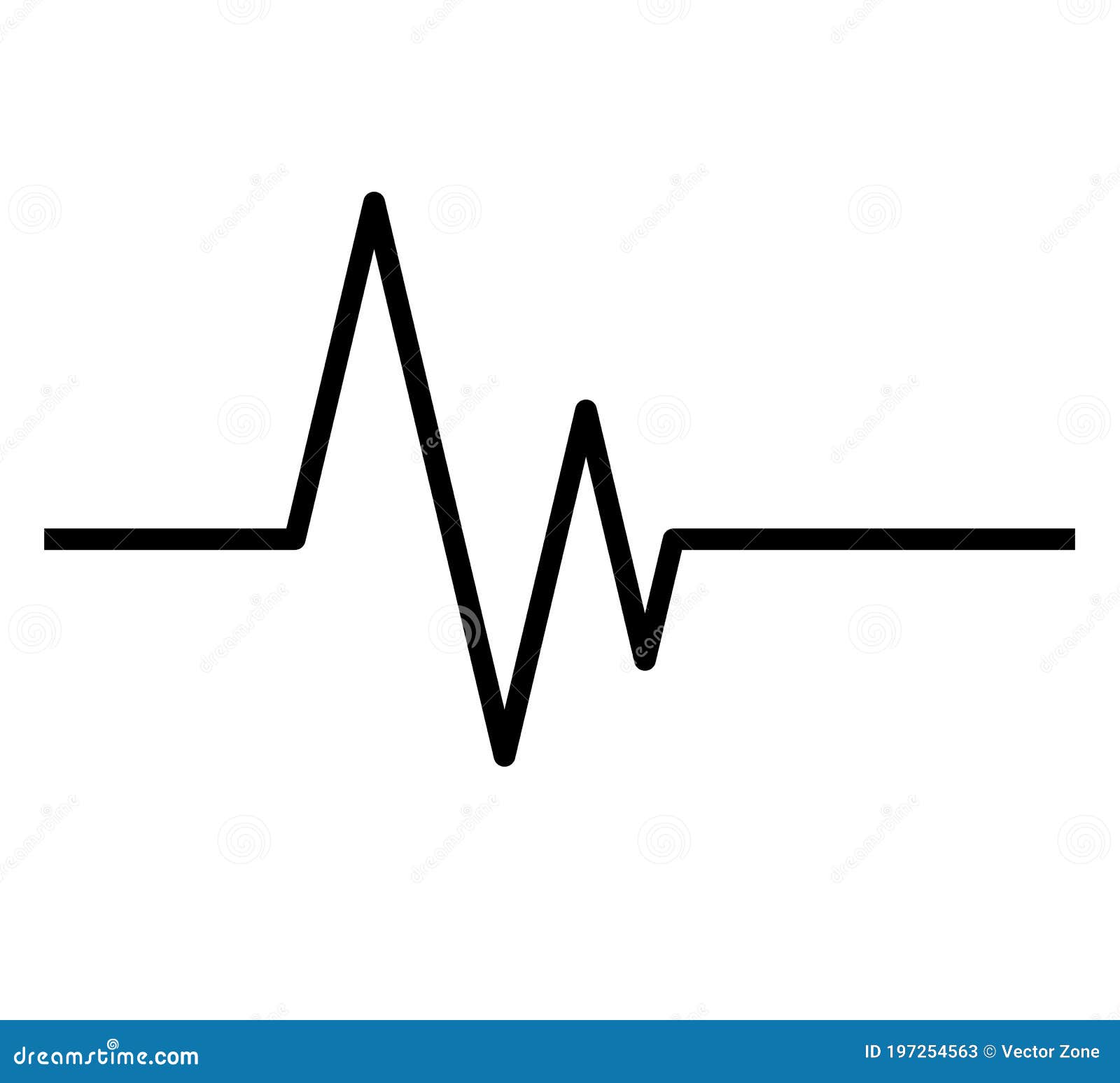 Heart Beat Line Vector. Abstract, Heartbeat. Stock Vector ...