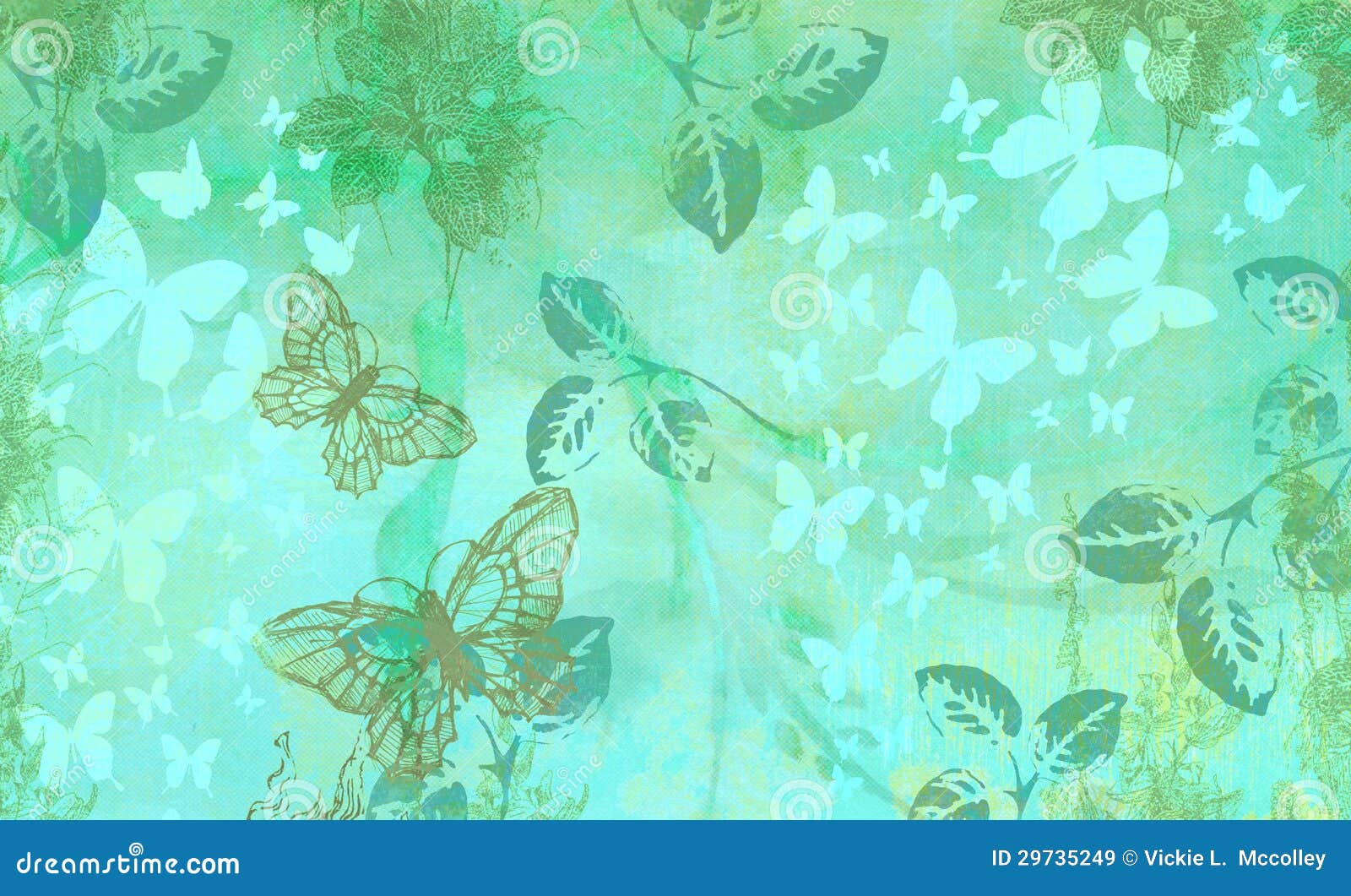 dreamy abstract butterfly leafs